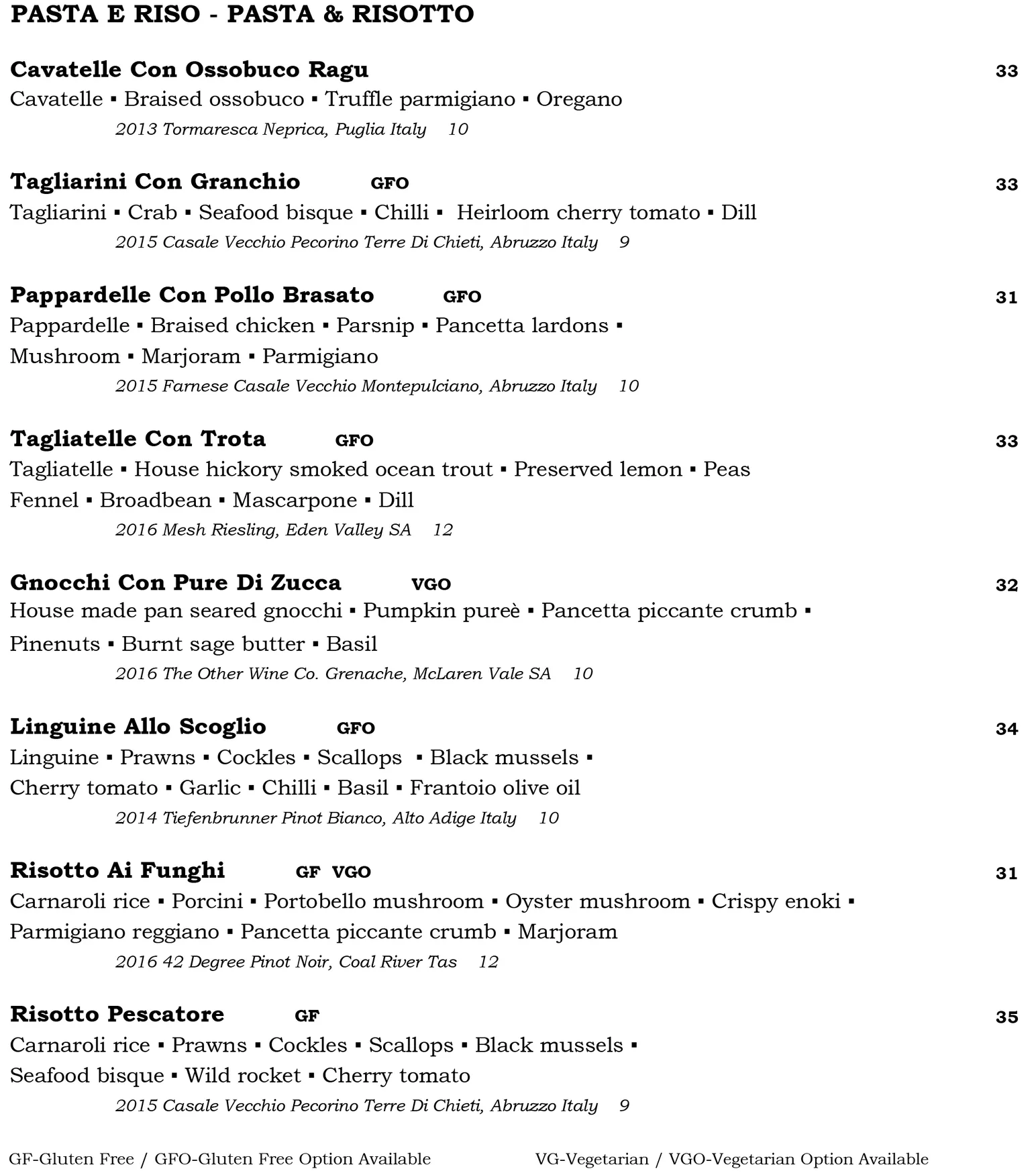 Assaggio Ristorante menu, page 4