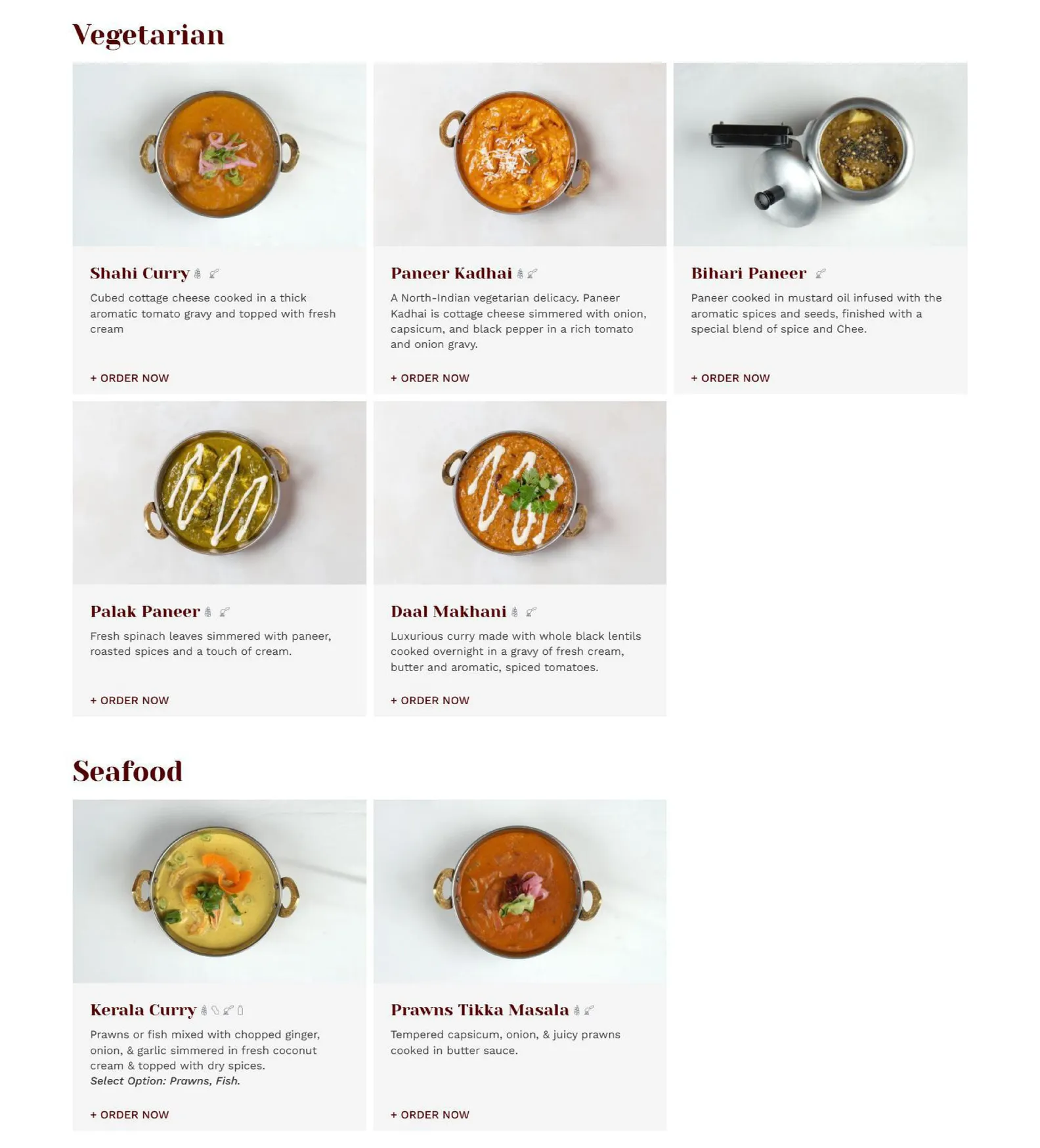 It's Mirchi Healthy Indian menu, page 8