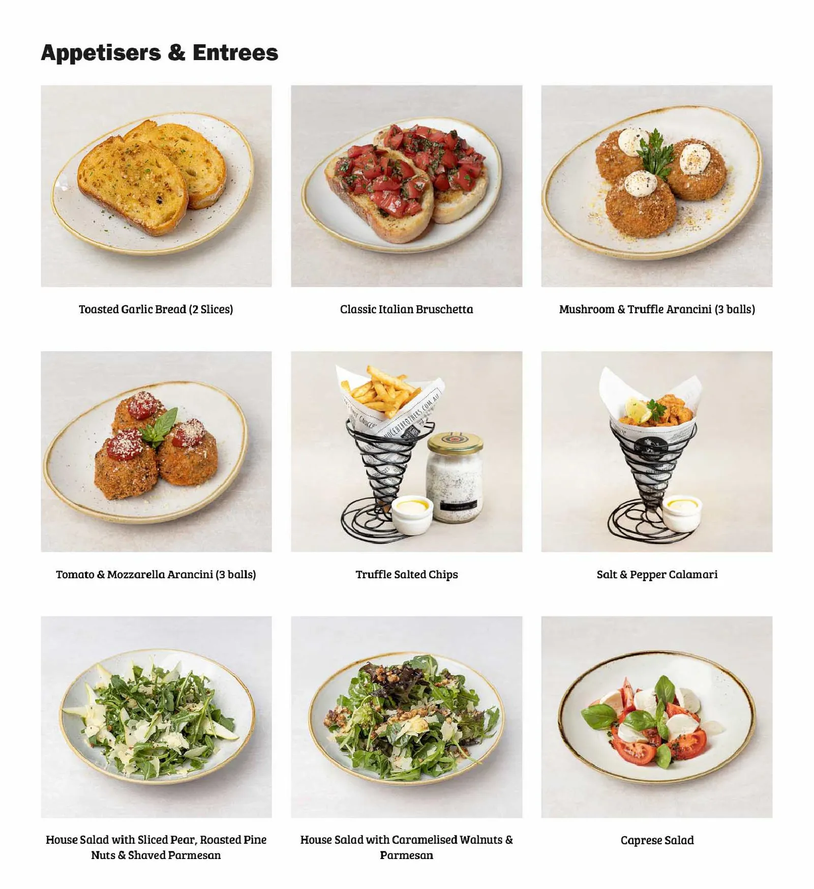 Gnocchi Gnocchi Brothers menu, page 1