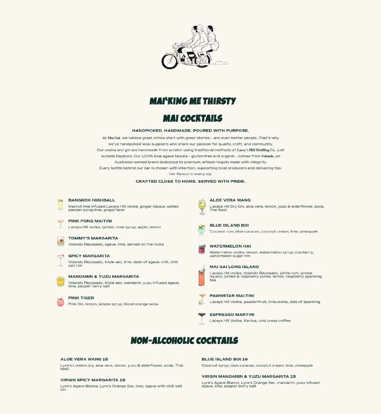 Mai Gai menu, page 3