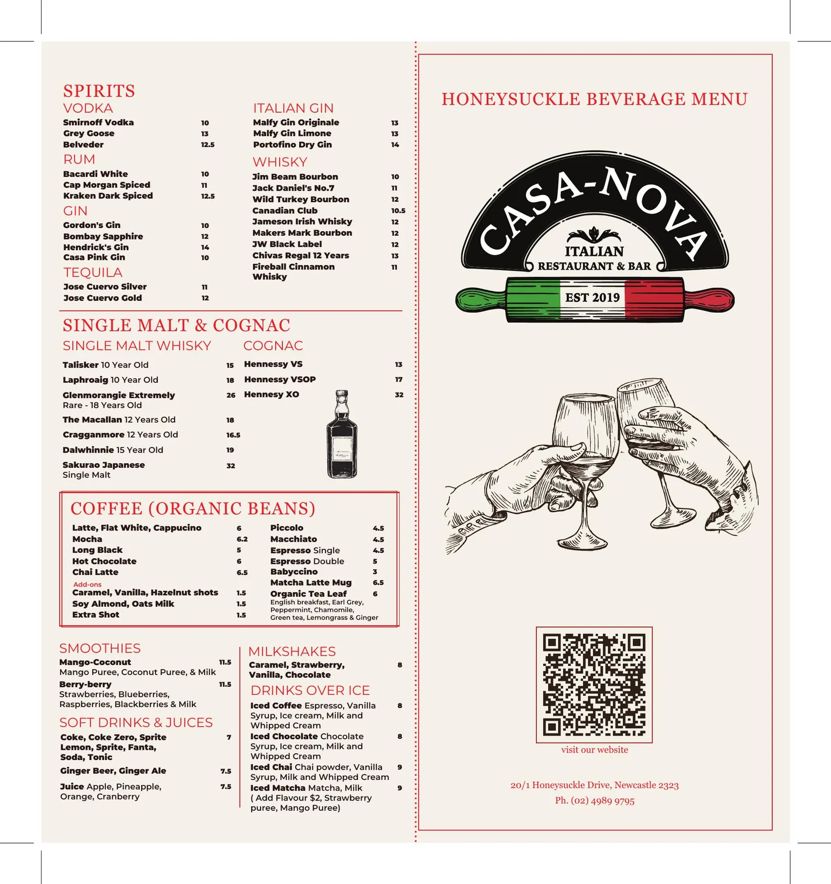 Casa Nova Italiano menu, page 7