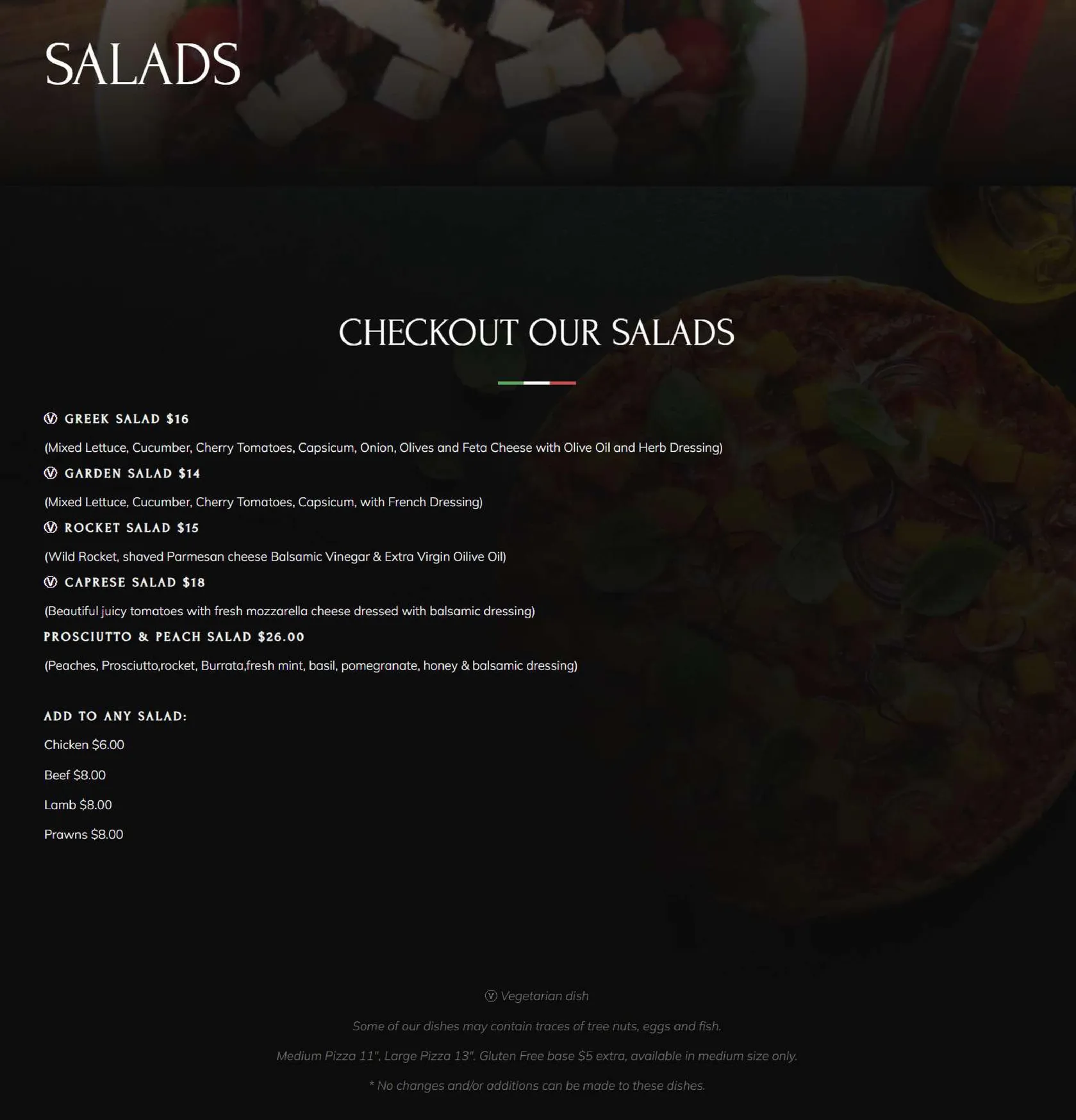 Urban Flames Pizzeria (aka Little Venice) menu, page 4