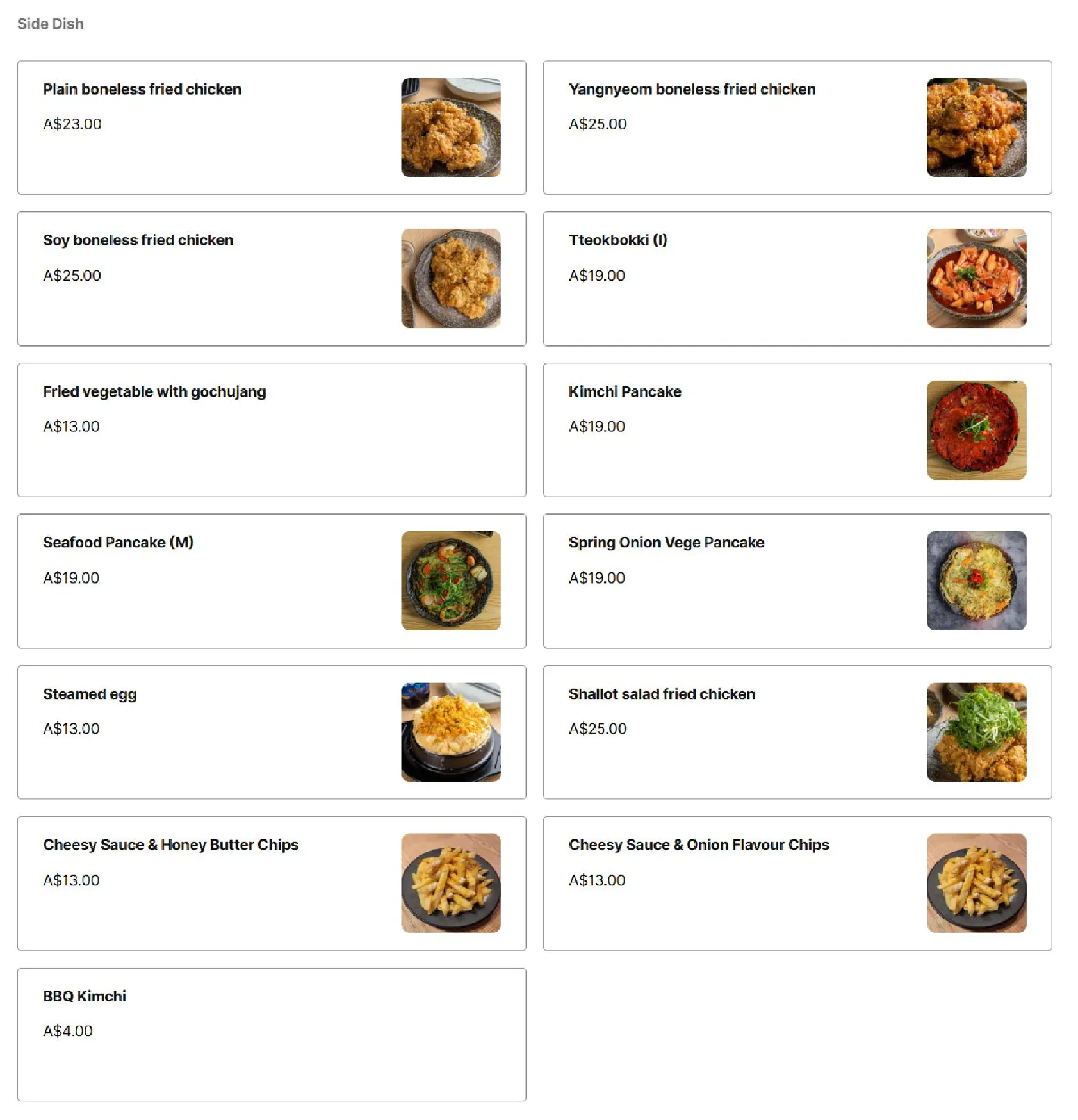 Jango Korean BBQ menu, page 4