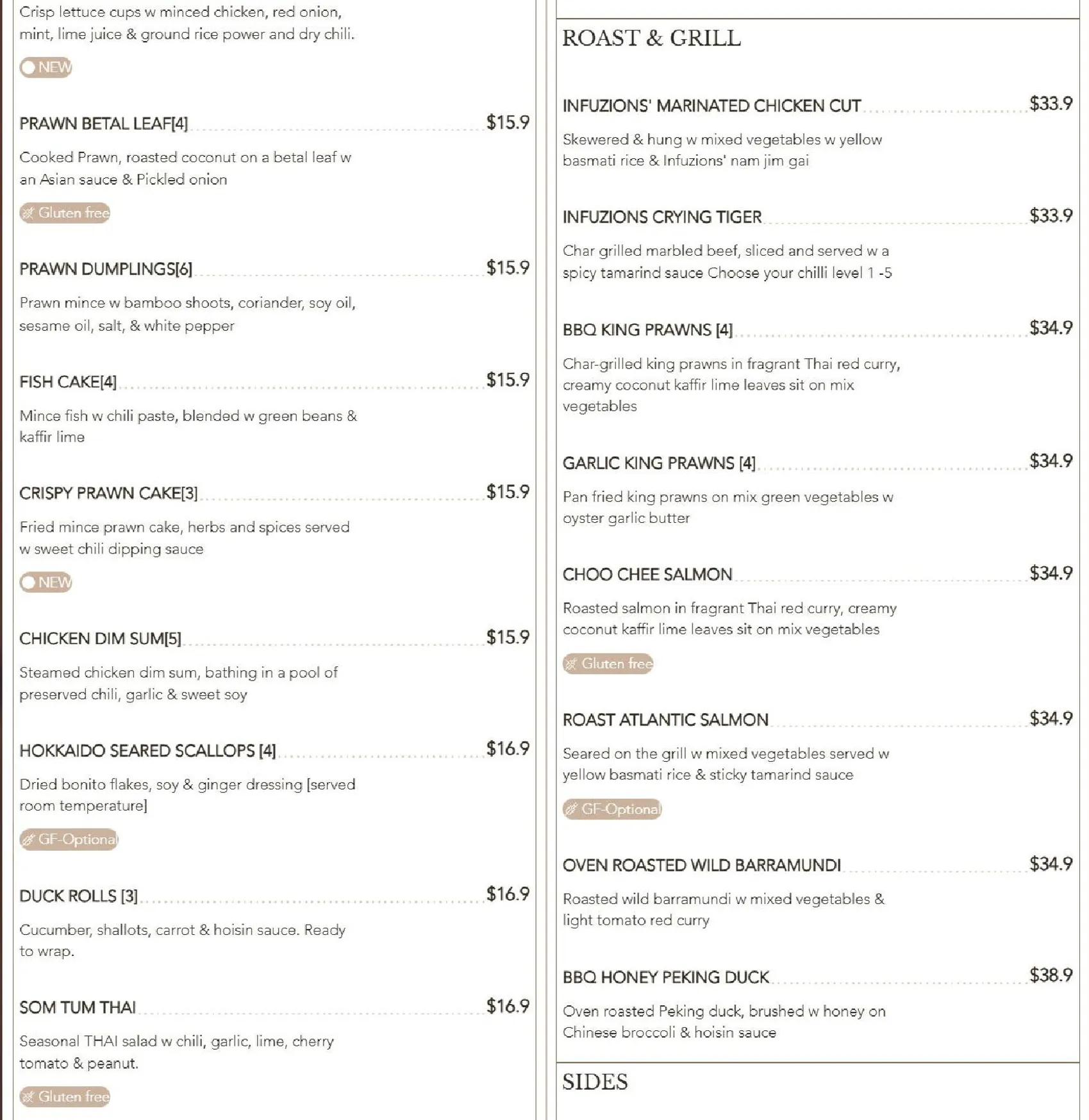 Infuzions Cammeray menu, page 2