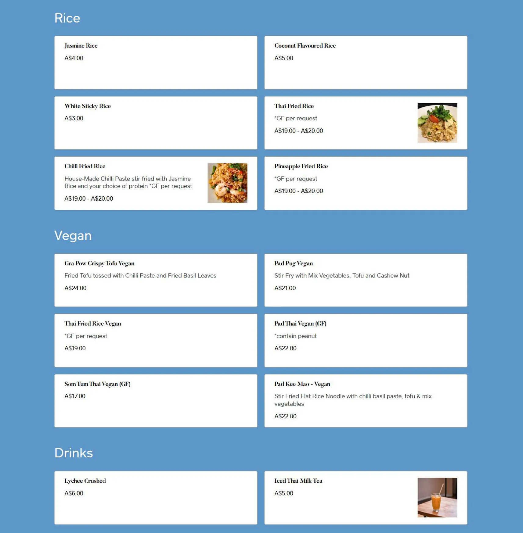 Ya Jinda Doncaster menu, page 4