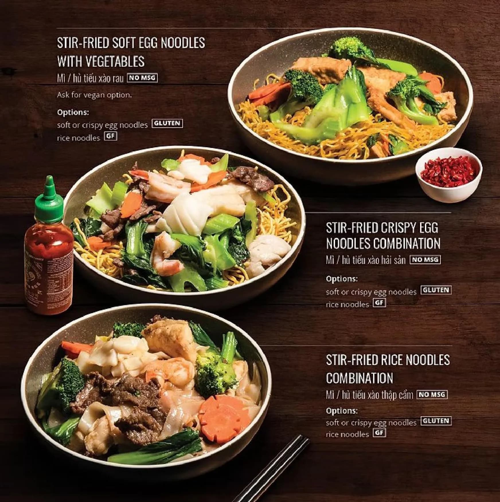 Tran Tran menu, page 62