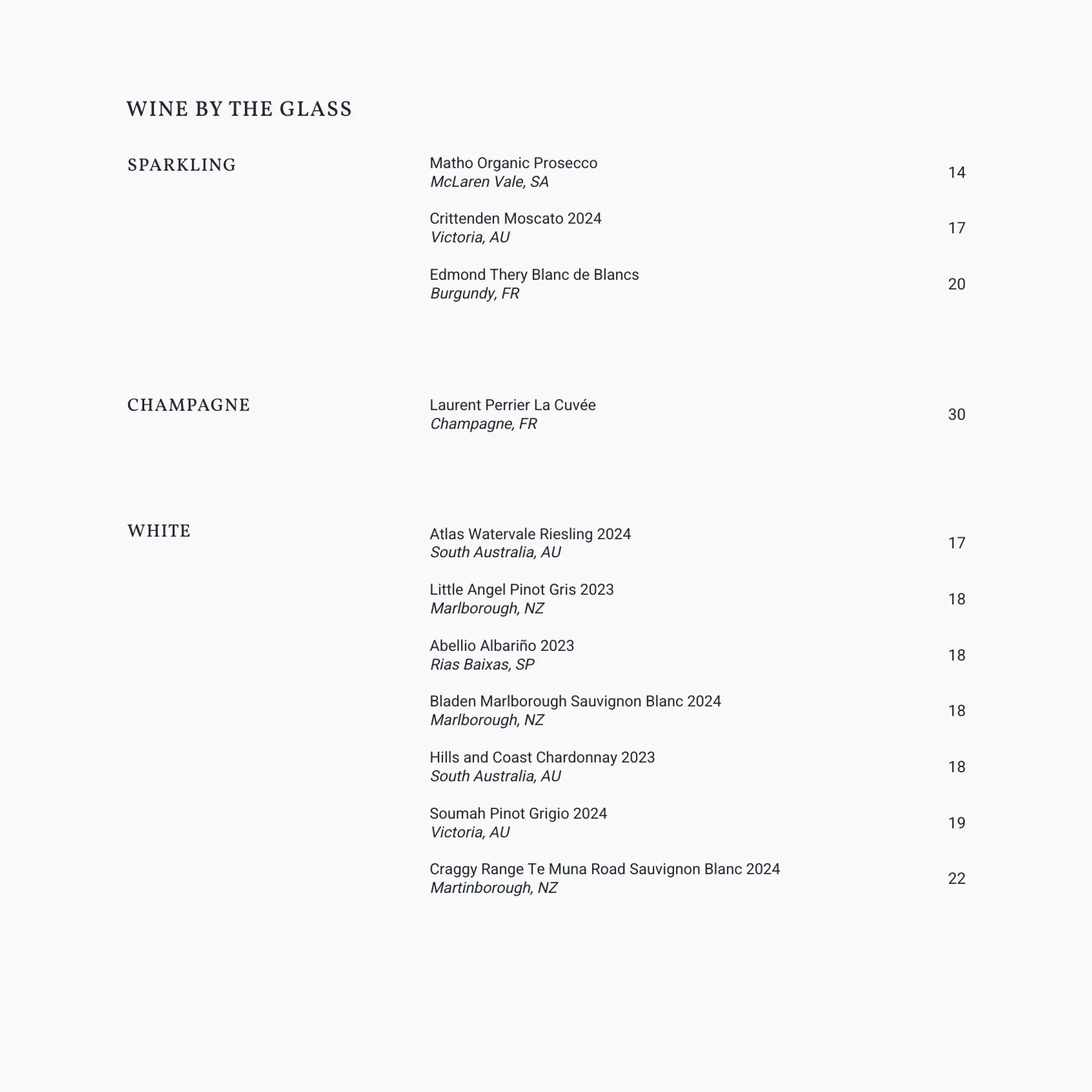 Azteca menu, page 18