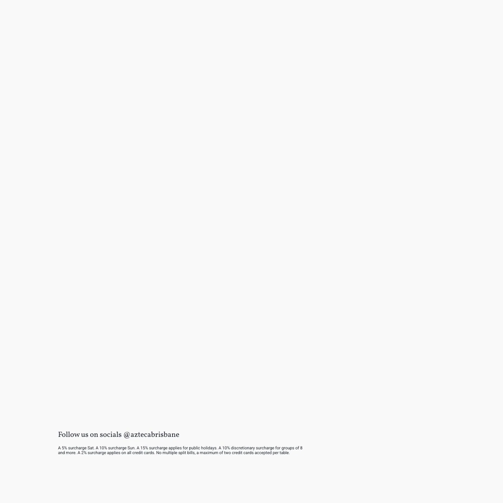 Azteca menu, page 30