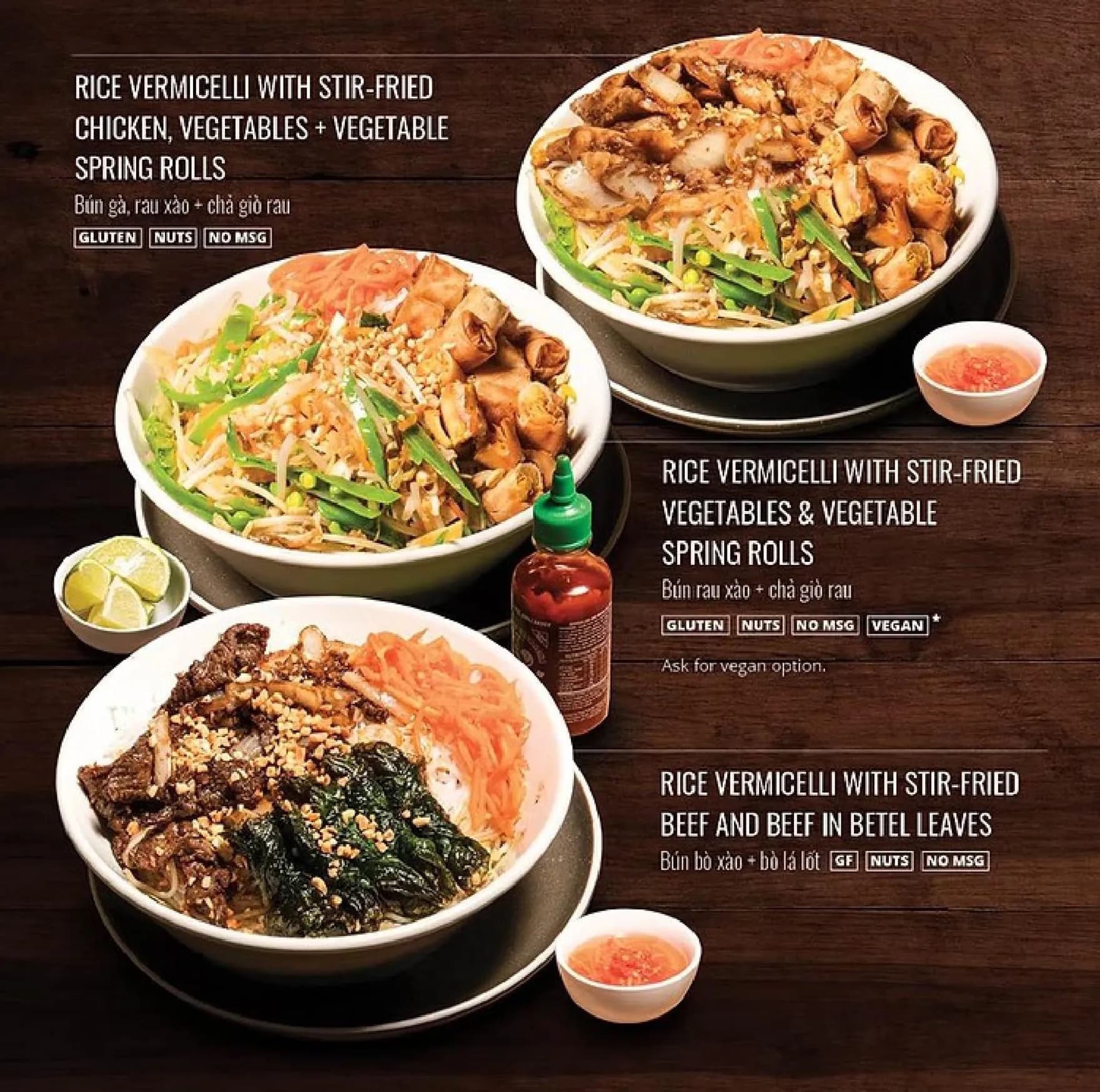 Tran Tran menu, page 61