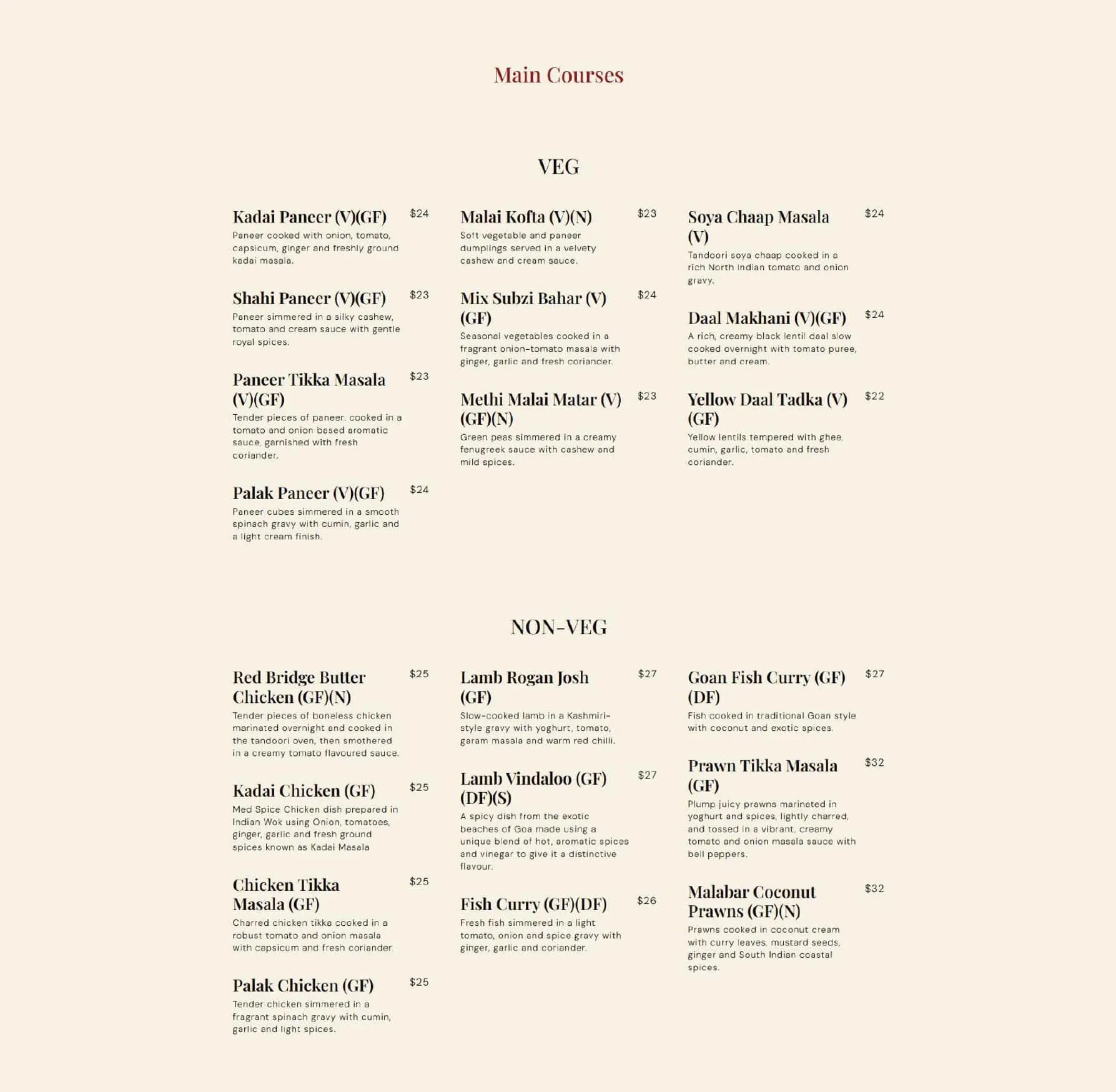 Red Bridge Cafe & Restaurant menu, page 5