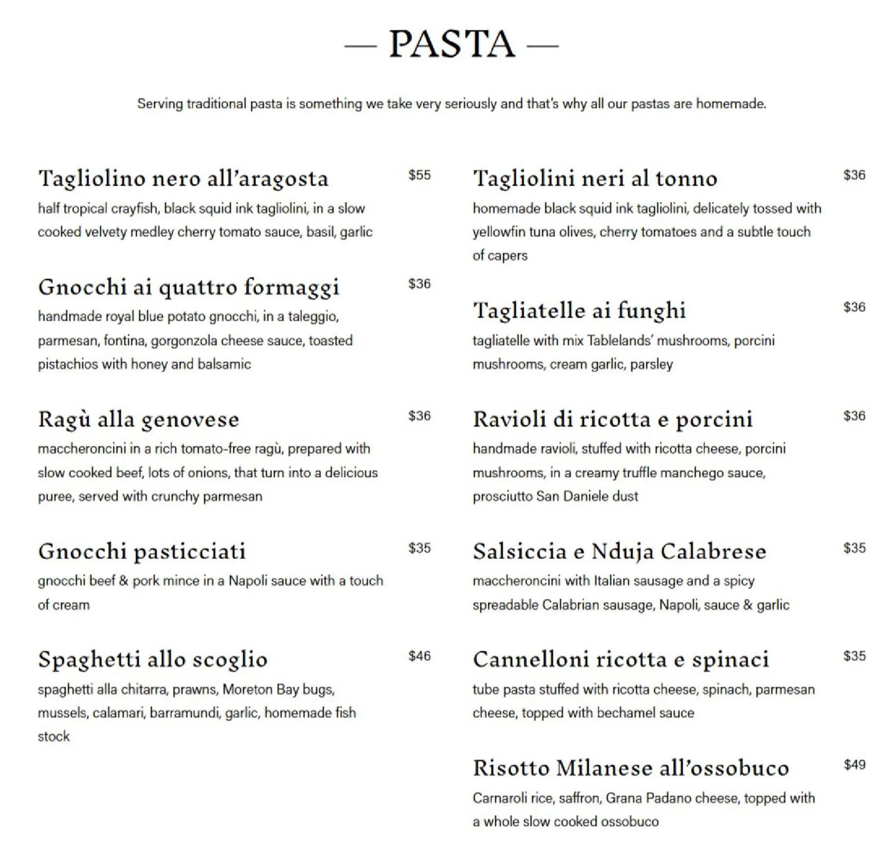 Pist4cchi menu, page 2