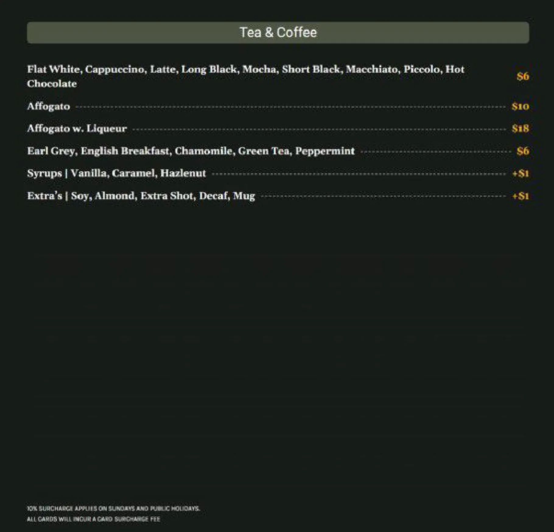 Brazico Restaurant menu, page 8