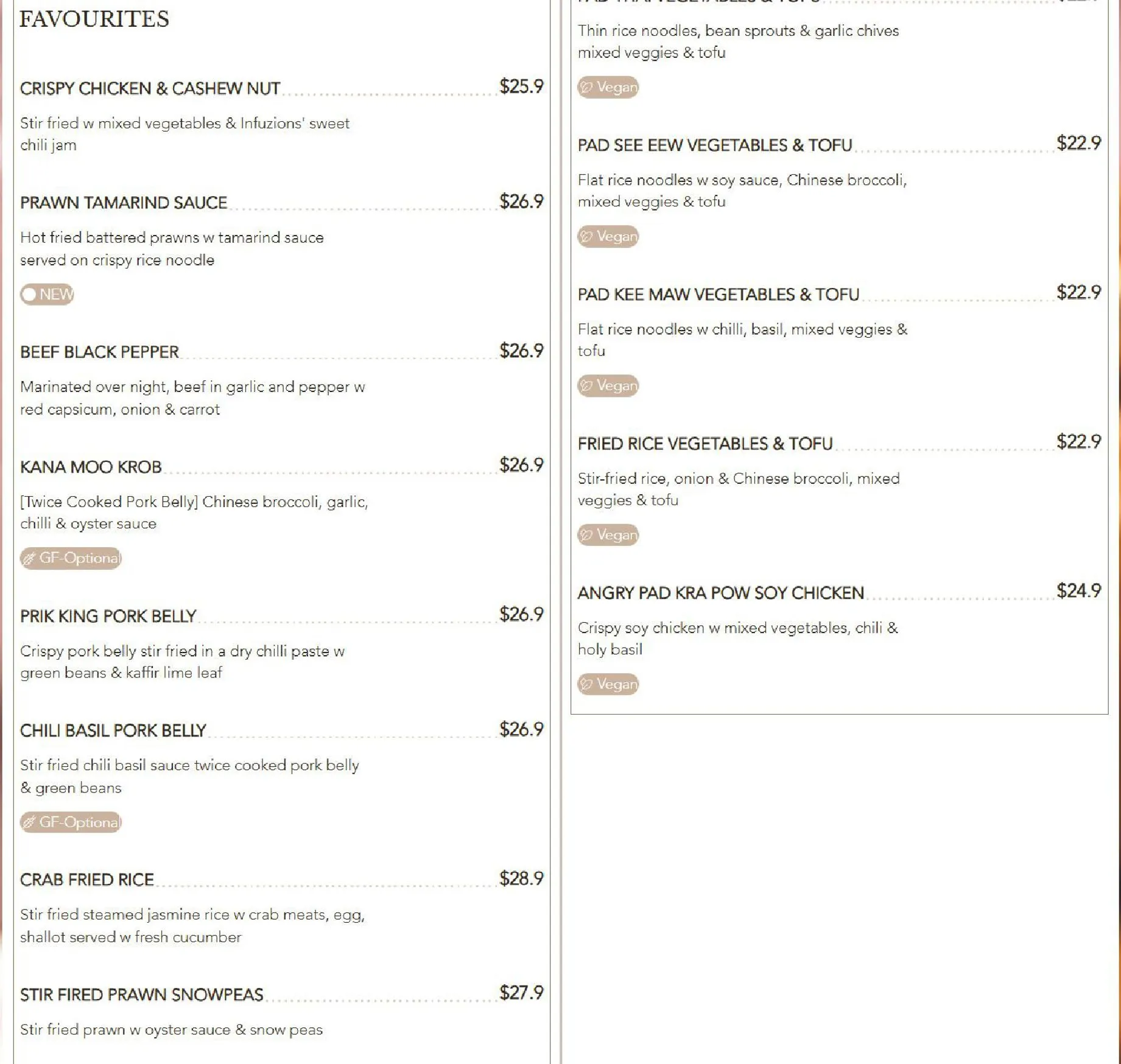 Infuzions Cammeray menu, page 5