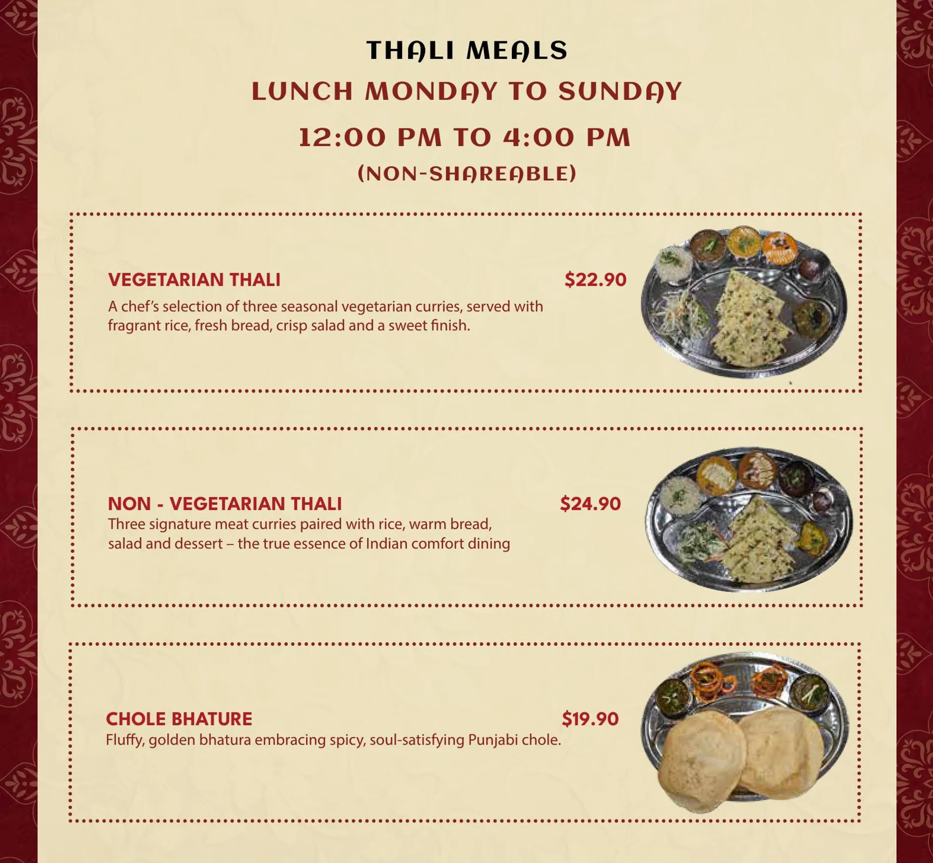 Asees Indian menu, page 2