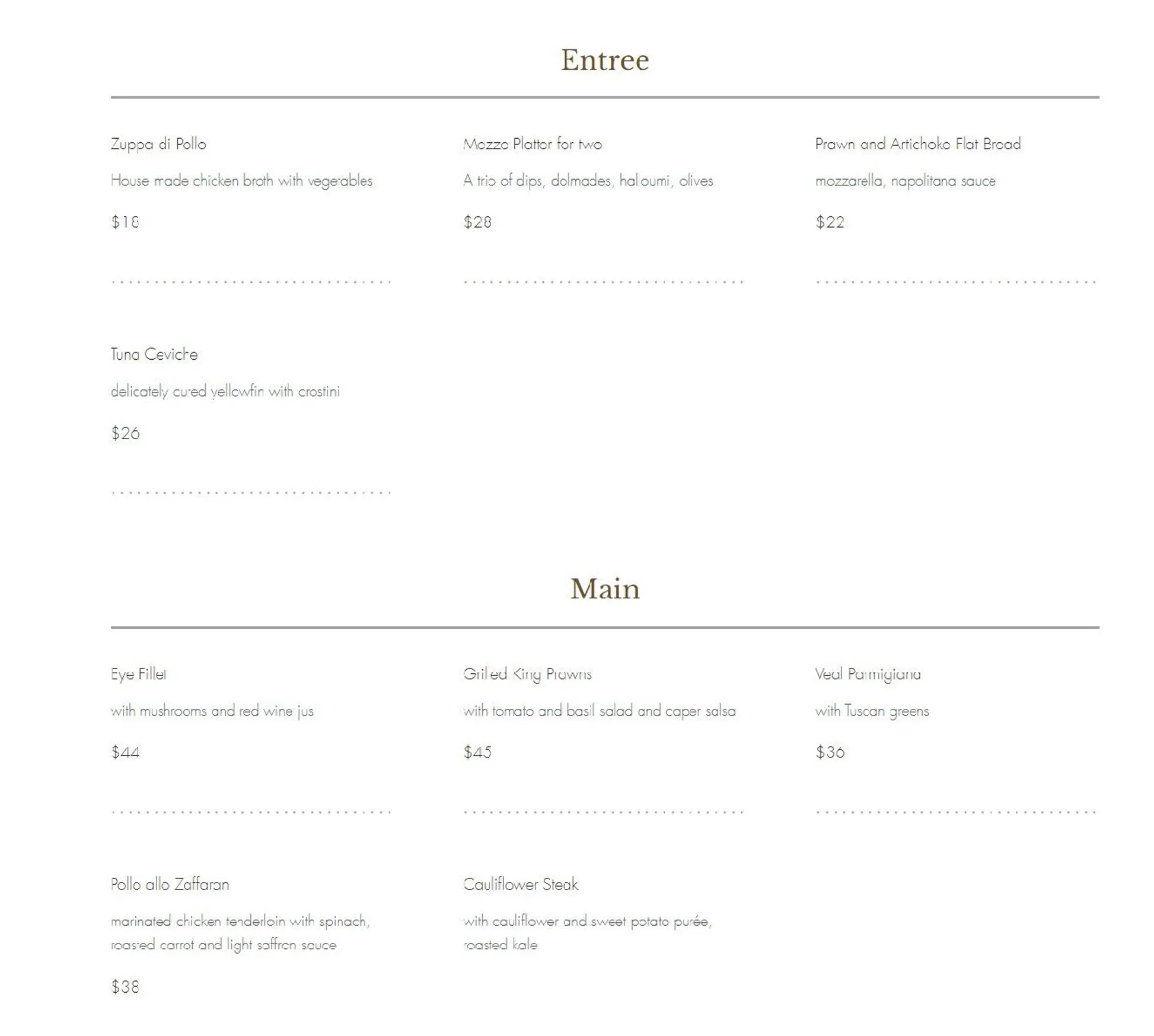 Charbel's menu, page 3