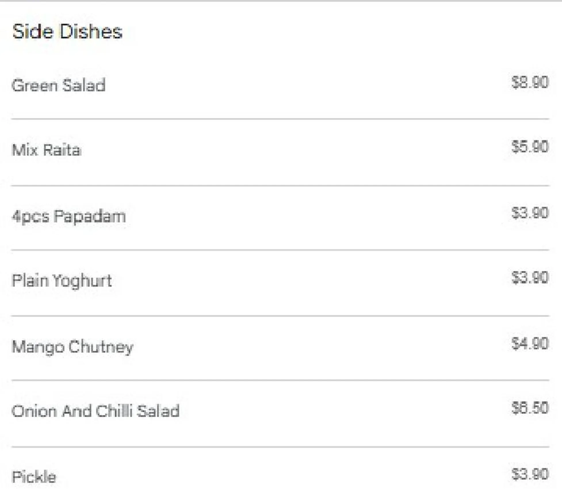 Swaad e India menu, page 3