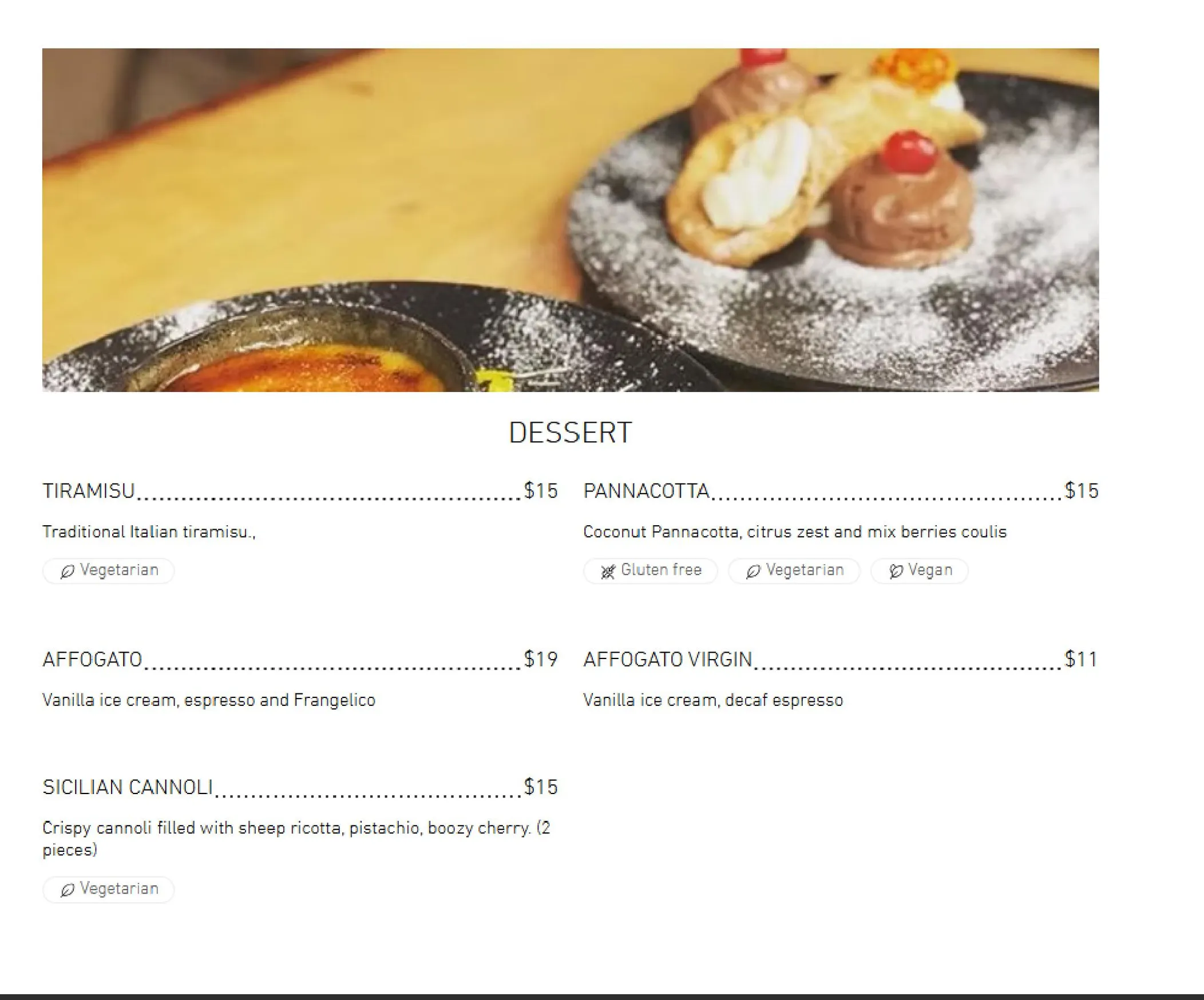 Trattoria Basiloco menu, page 3