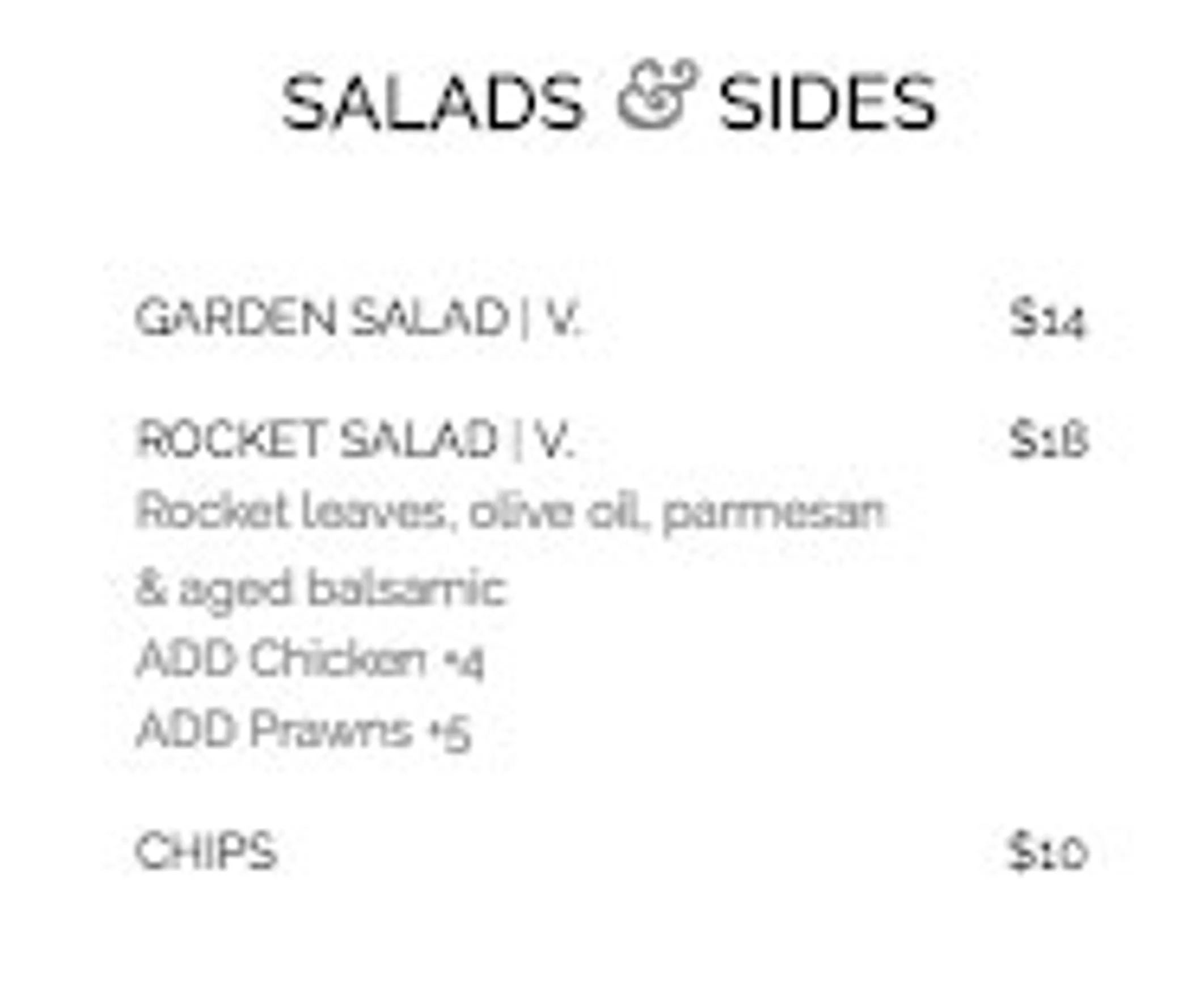 Whitewater menu, page 5