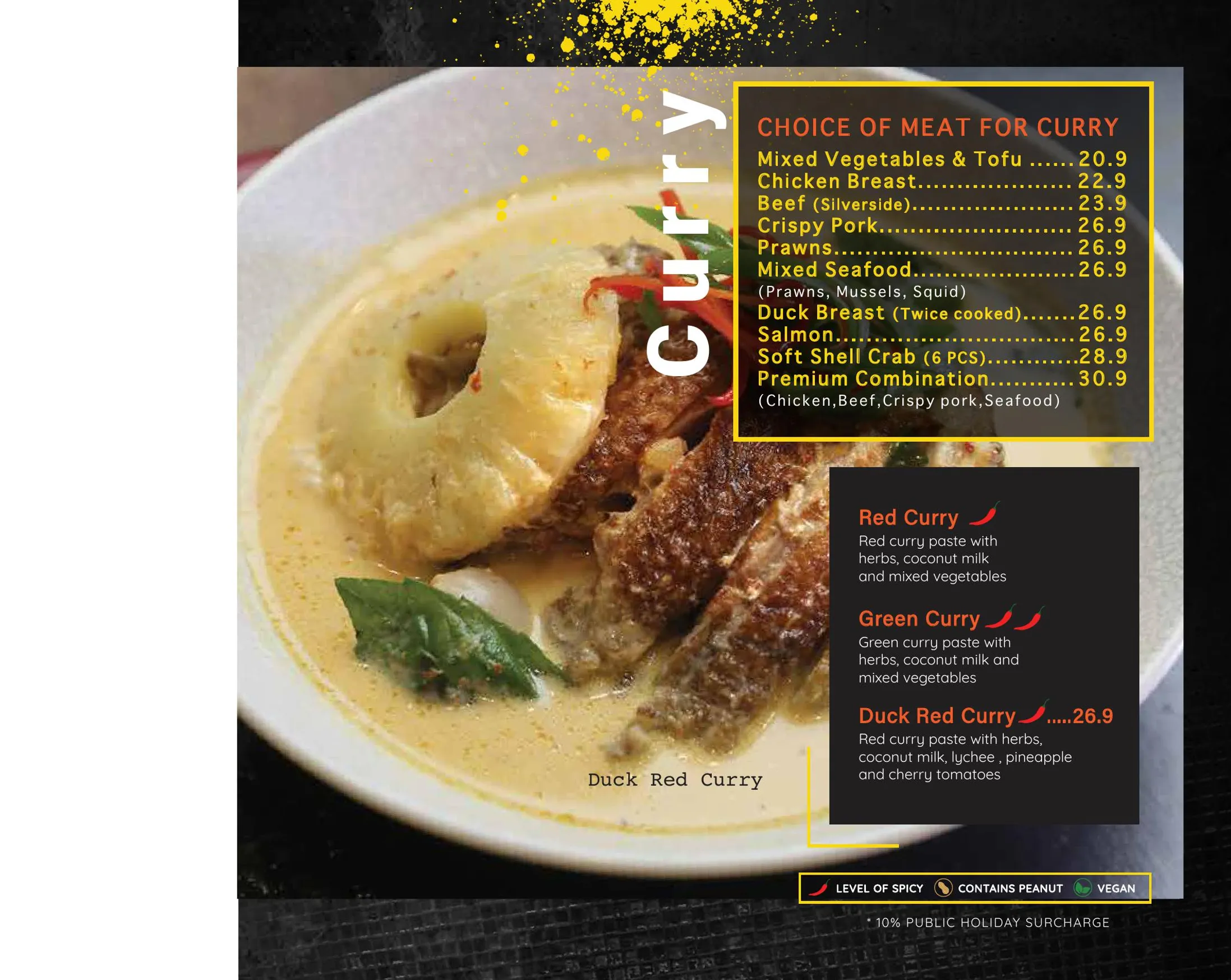 Aree Thai Twist menu, page 20