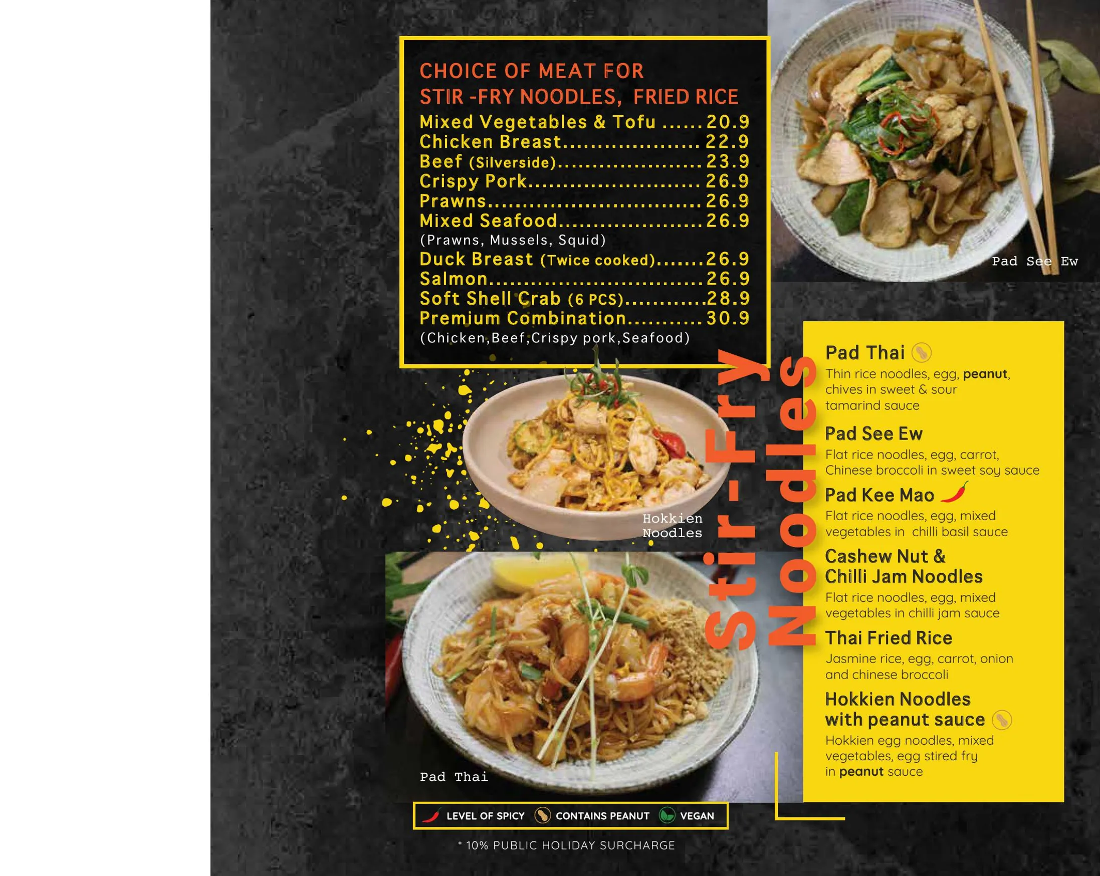 Aree Thai Twist menu, page 22