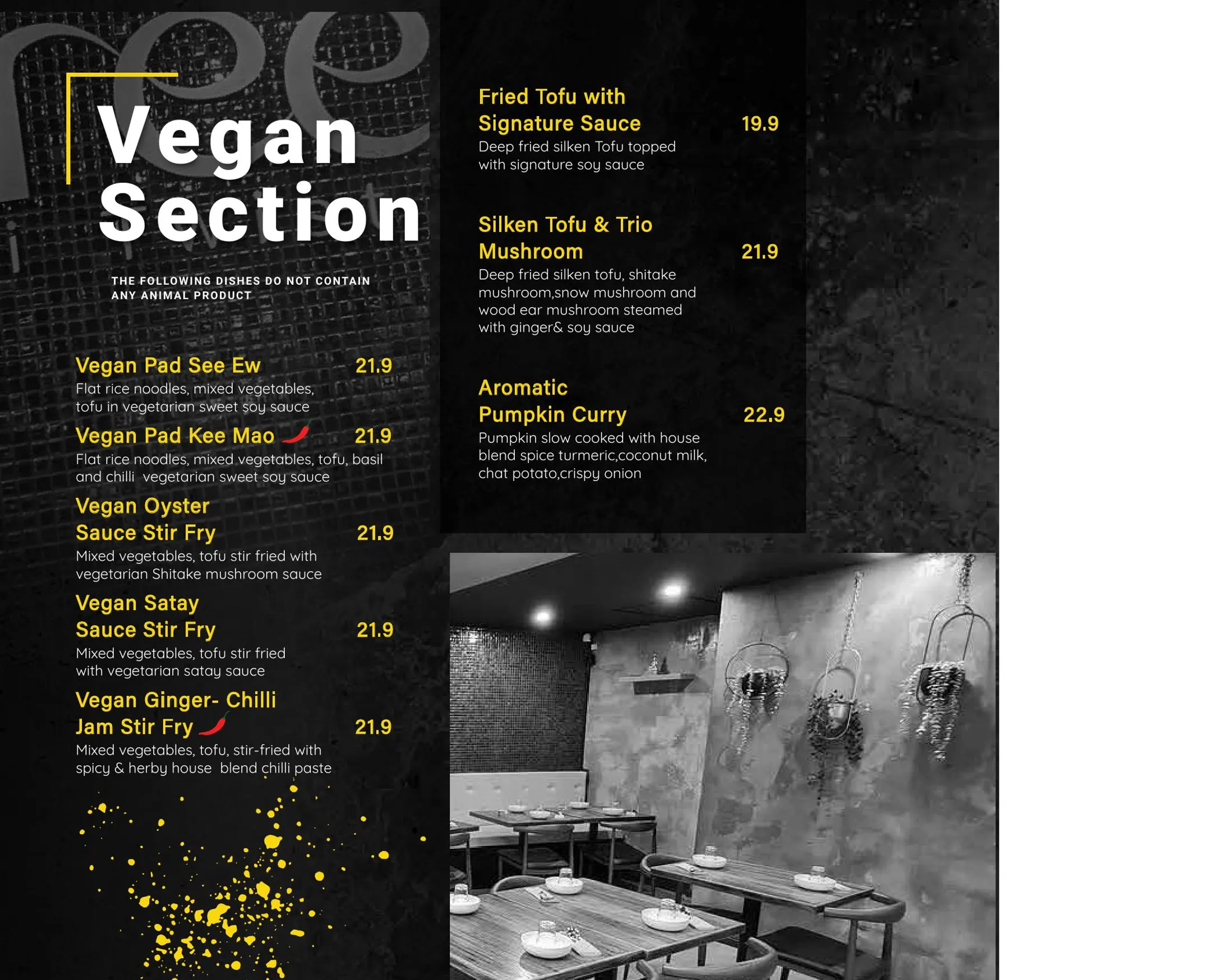 Aree Thai Twist menu, page 23