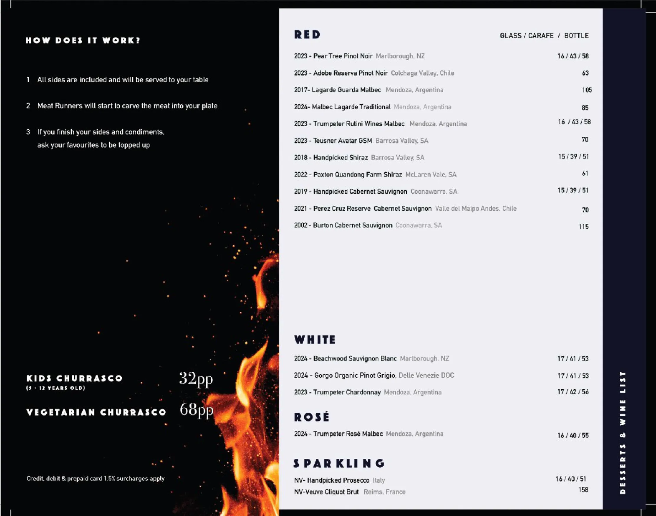 BahBQ menu, page 2