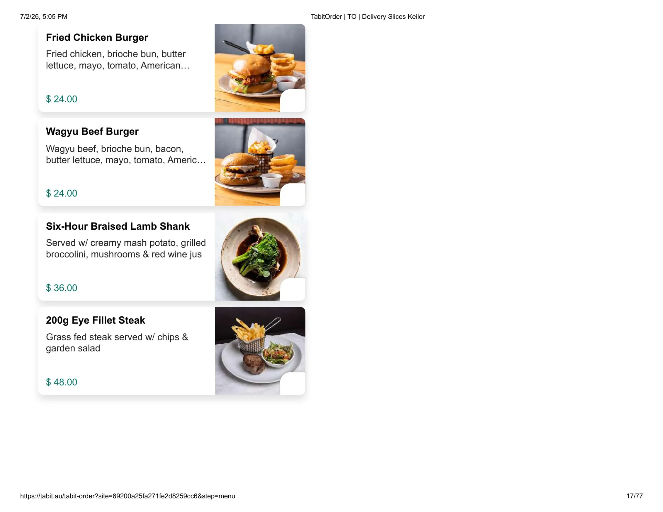 Slices Restaurant Keilor menu, page 17