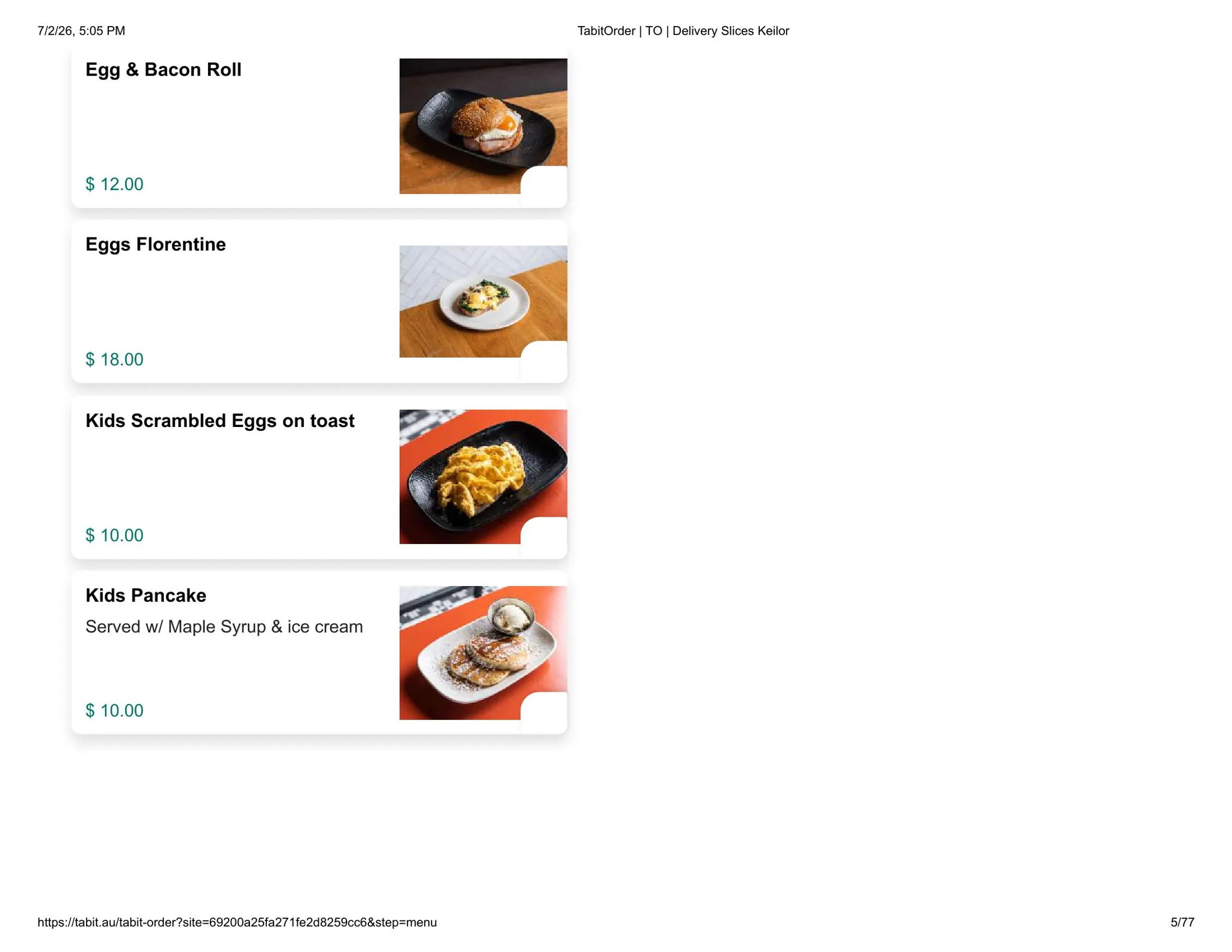 Slices Restaurant Keilor menu, page 5