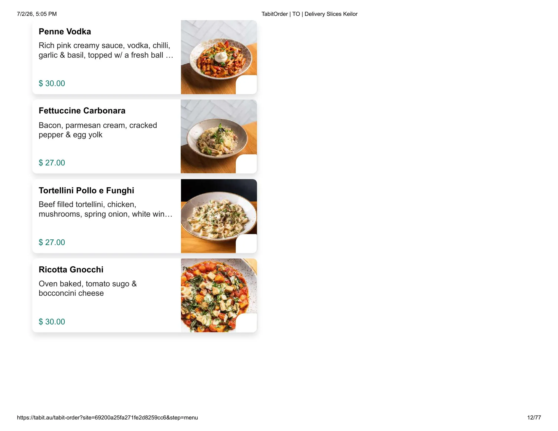 Slices Restaurant Keilor menu, page 12