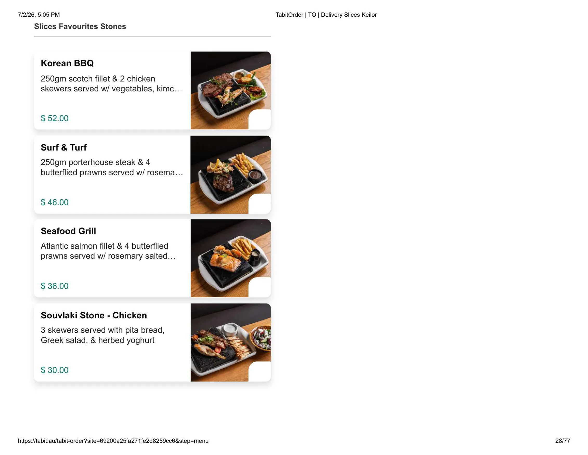 Slices Restaurant Keilor menu, page 28