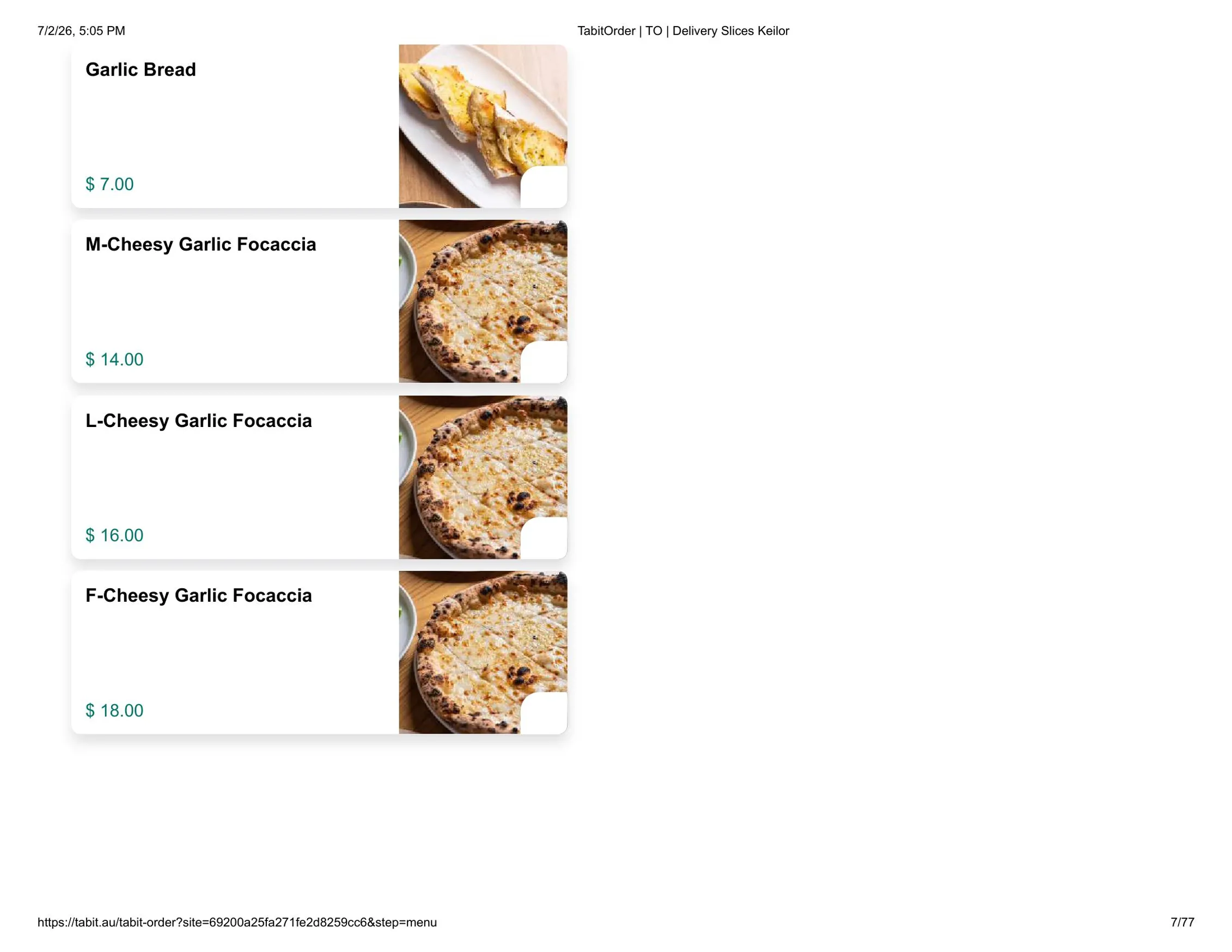 Slices Restaurant Keilor menu, page 7