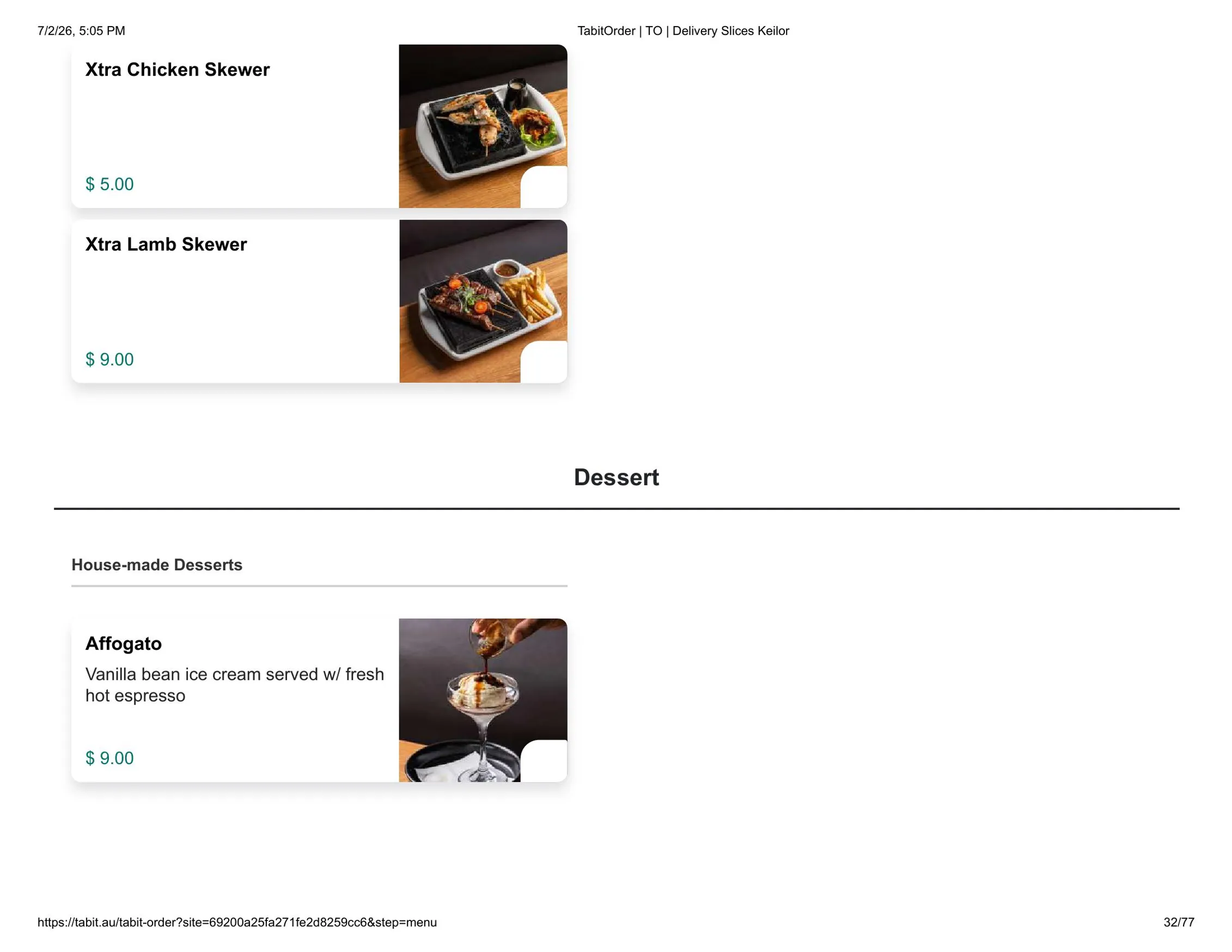 Slices Restaurant Keilor menu, page 32