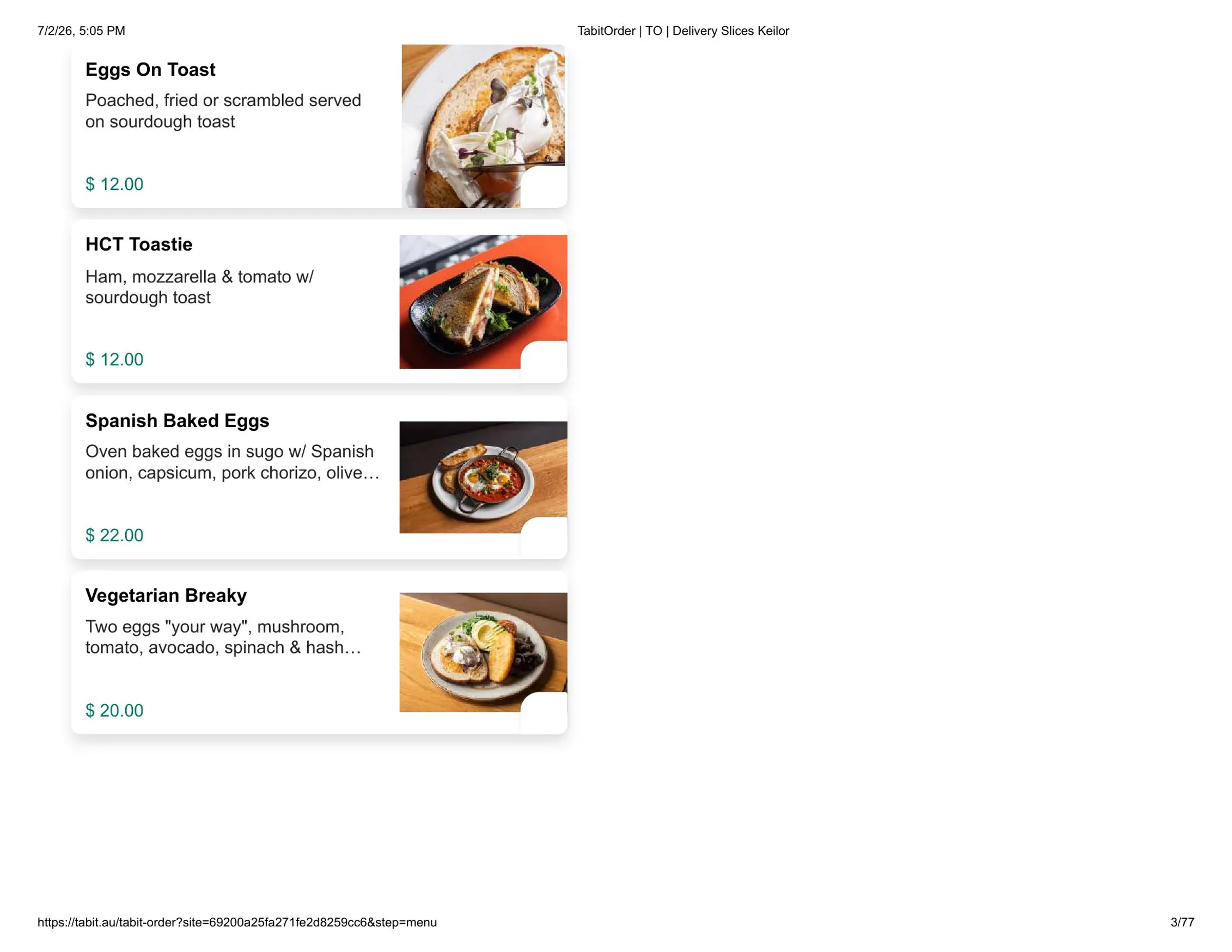 Slices Restaurant Keilor menu, page 3