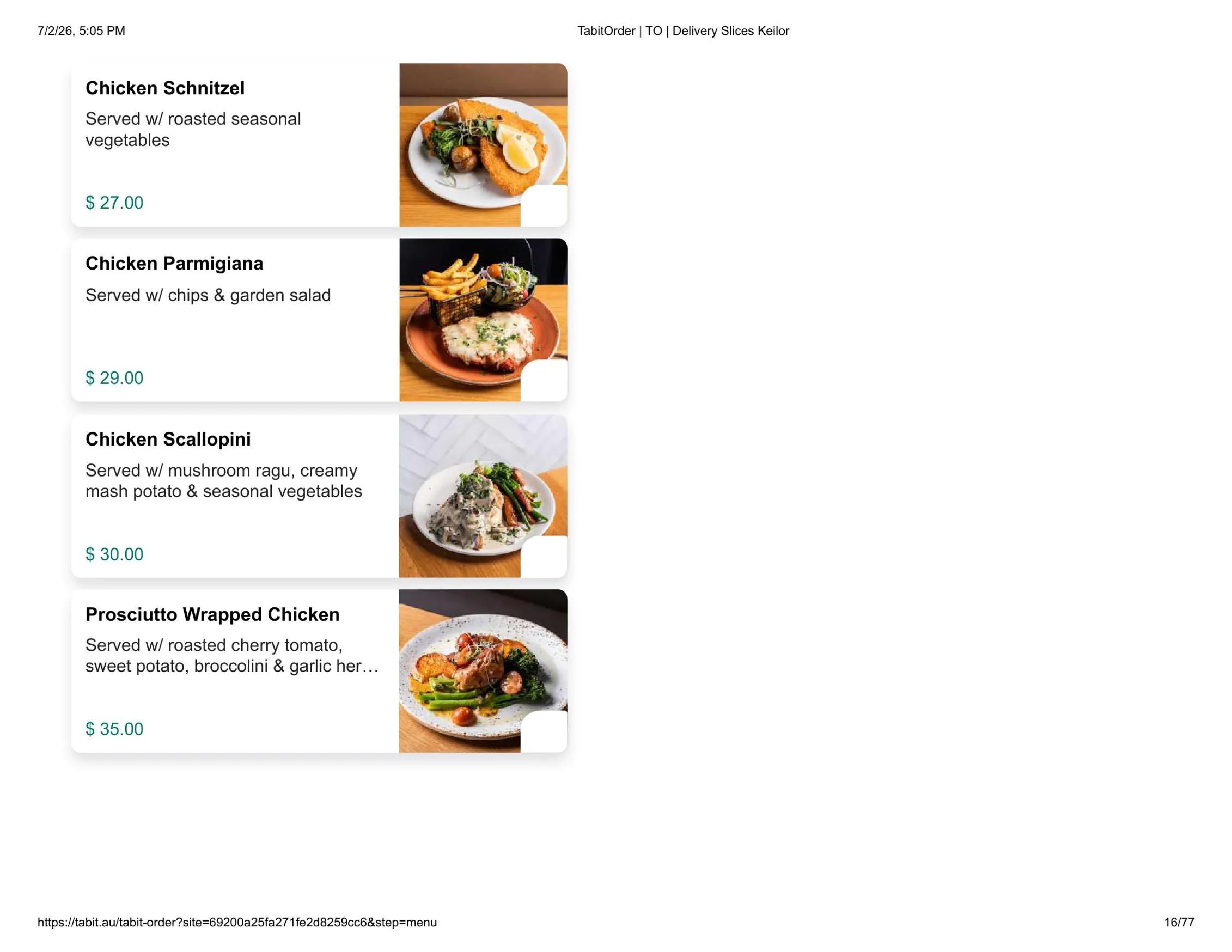Slices Restaurant Keilor menu, page 16