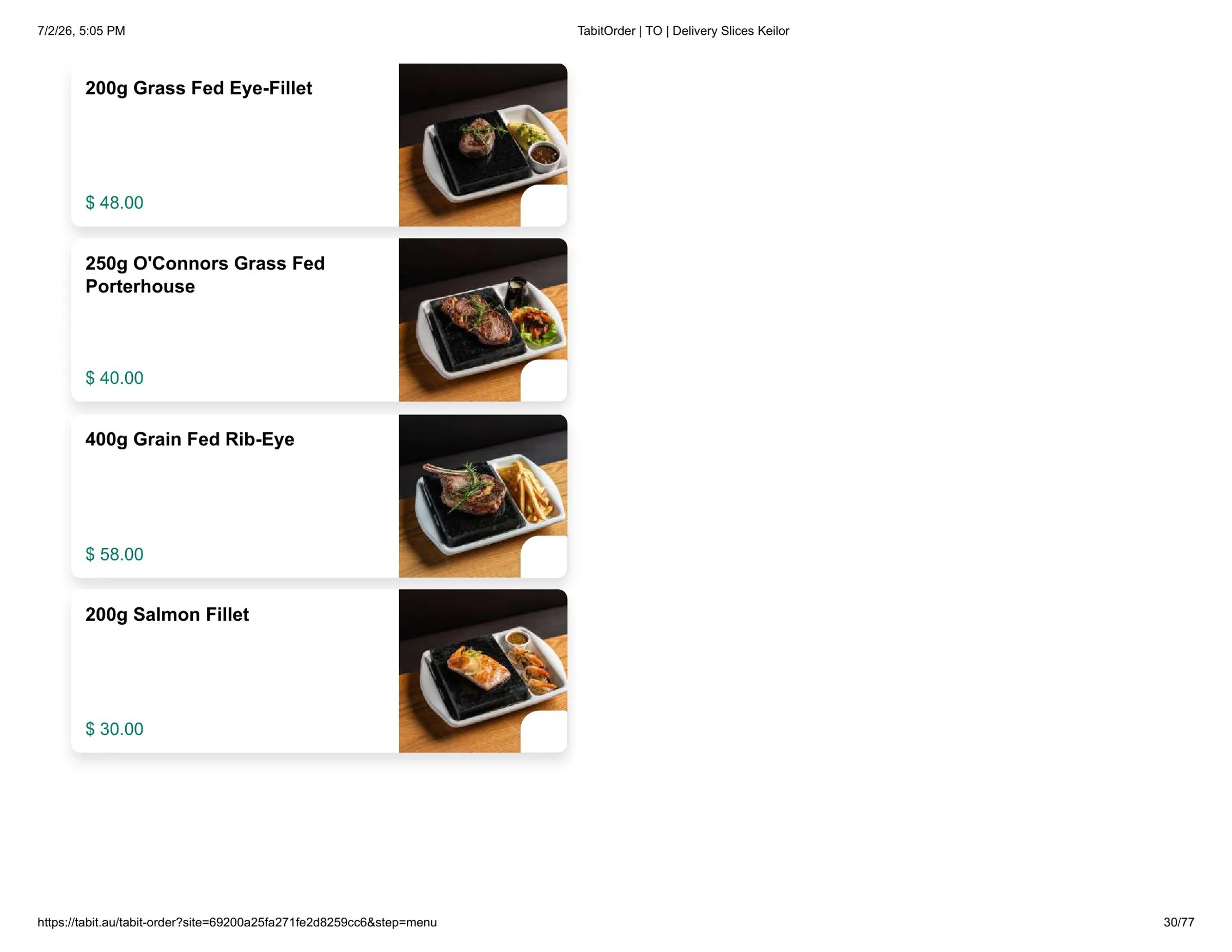 Slices Restaurant Keilor menu, page 30