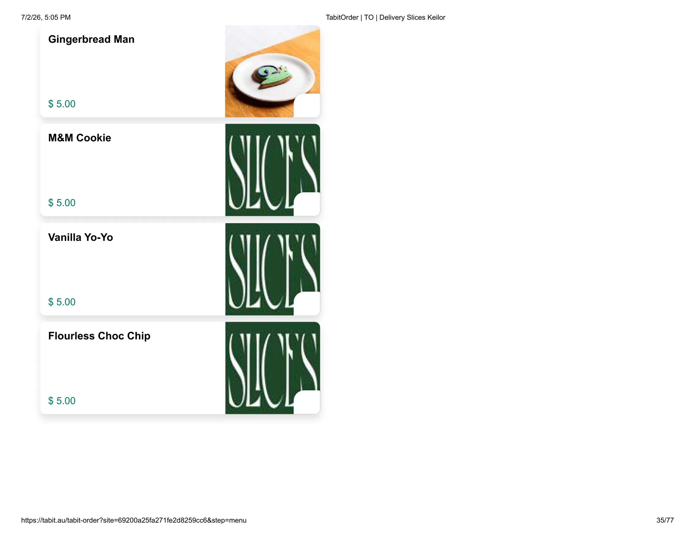 Slices Restaurant Keilor menu, page 35