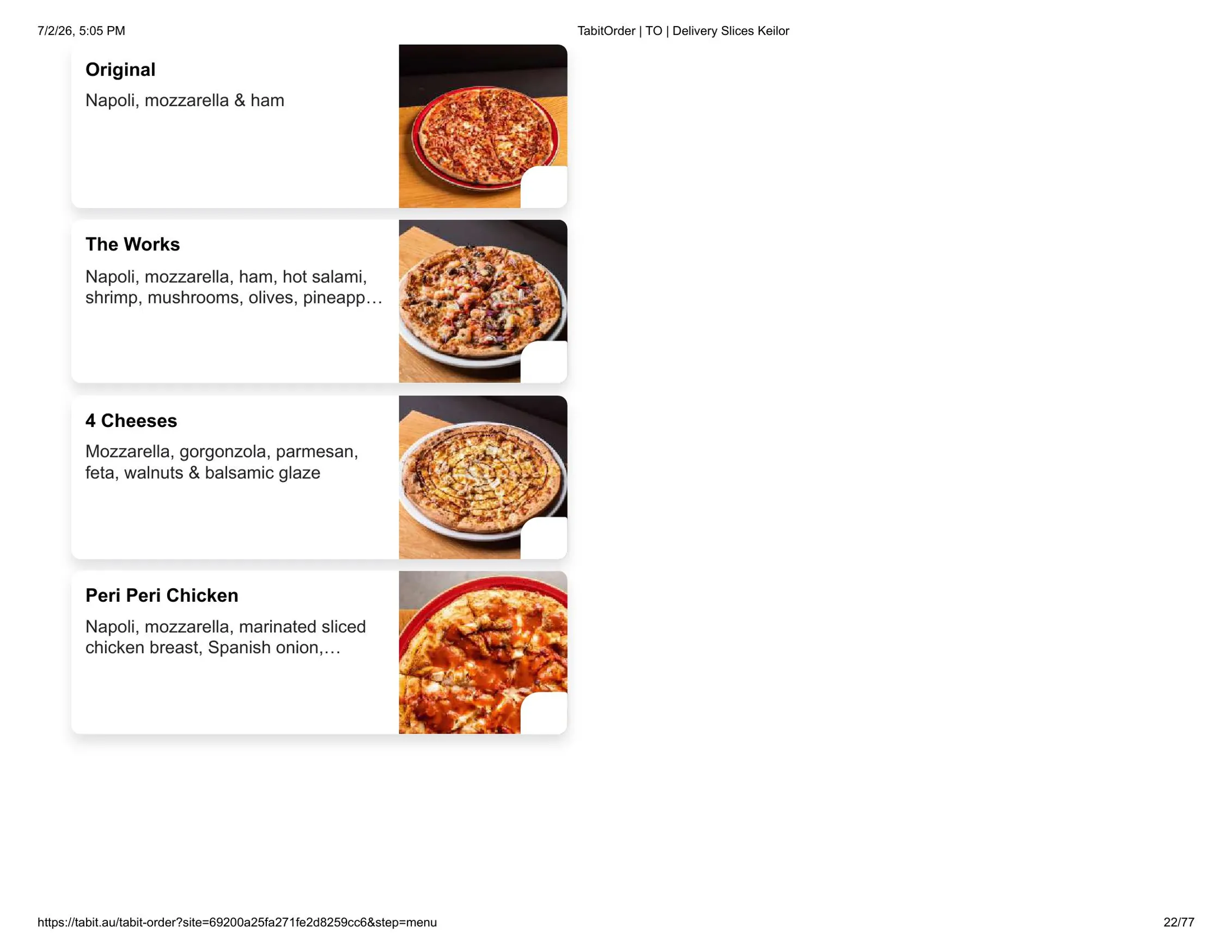 Slices Restaurant Keilor menu, page 22