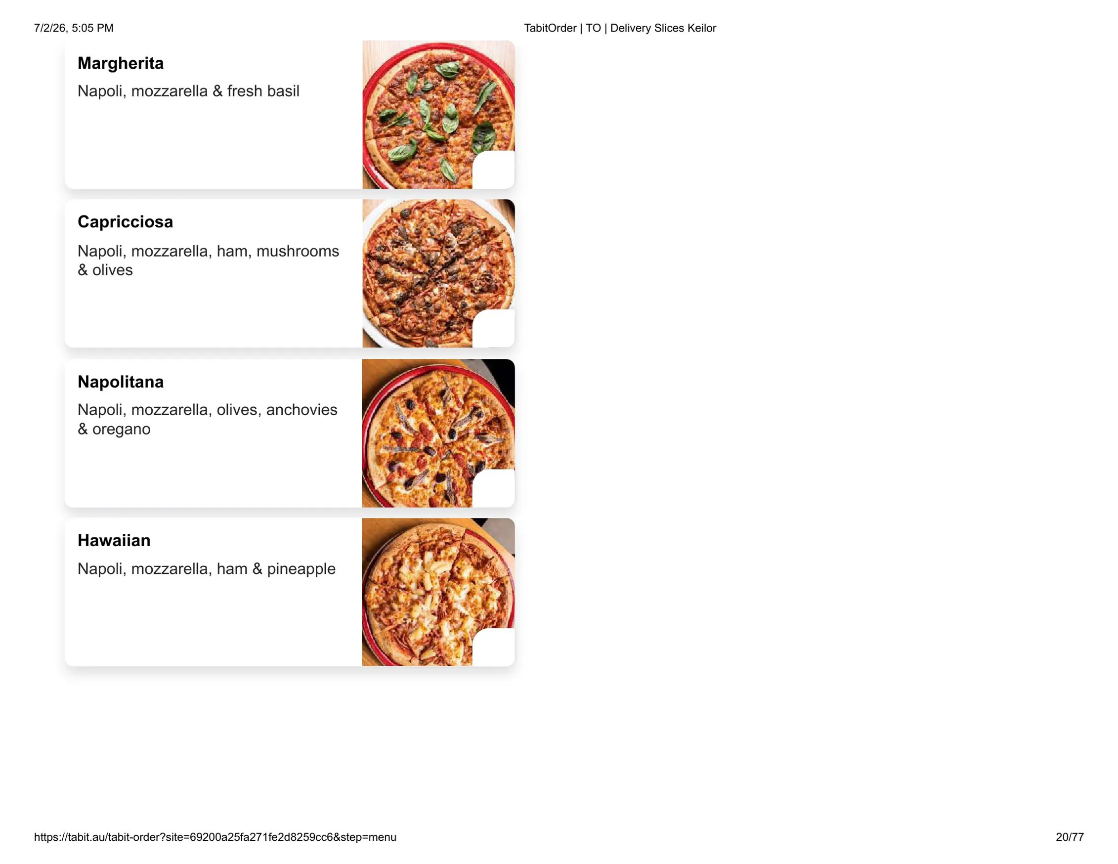 Slices Restaurant Keilor menu, page 20