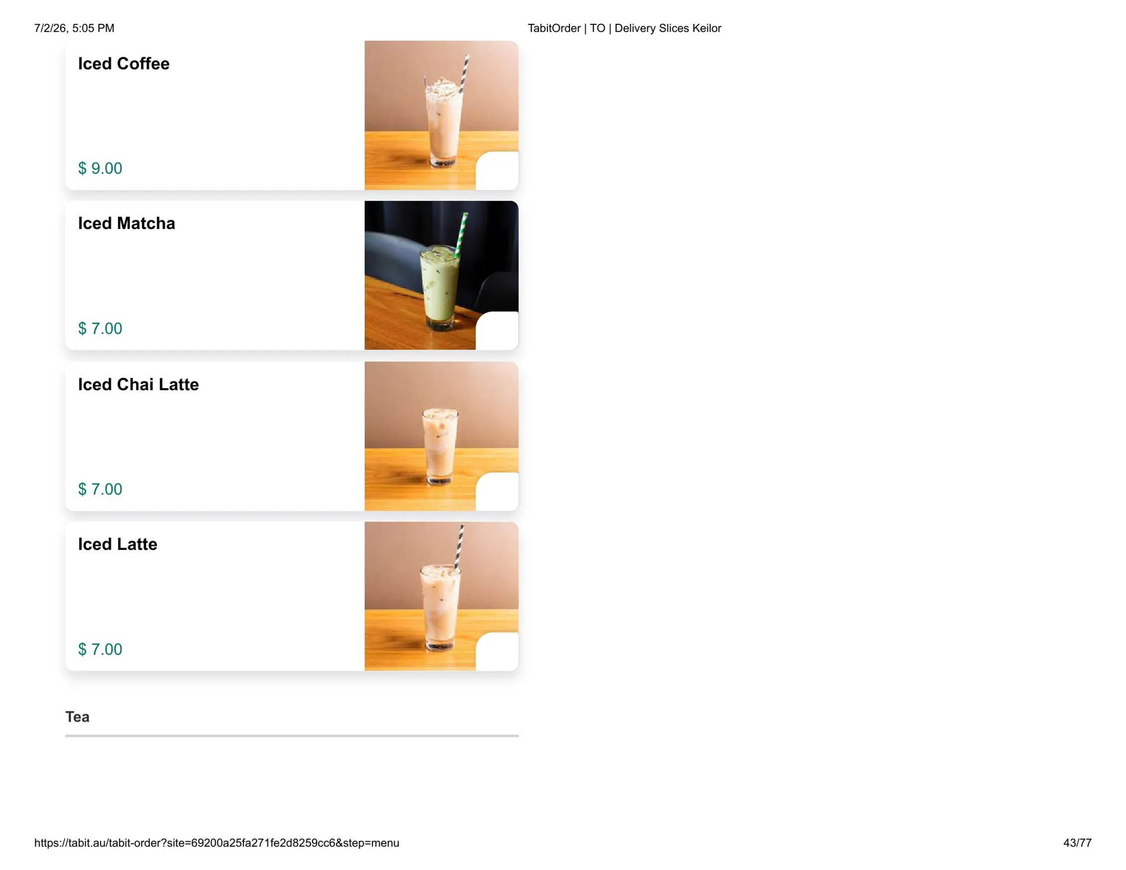 Slices Restaurant Keilor menu, page 43