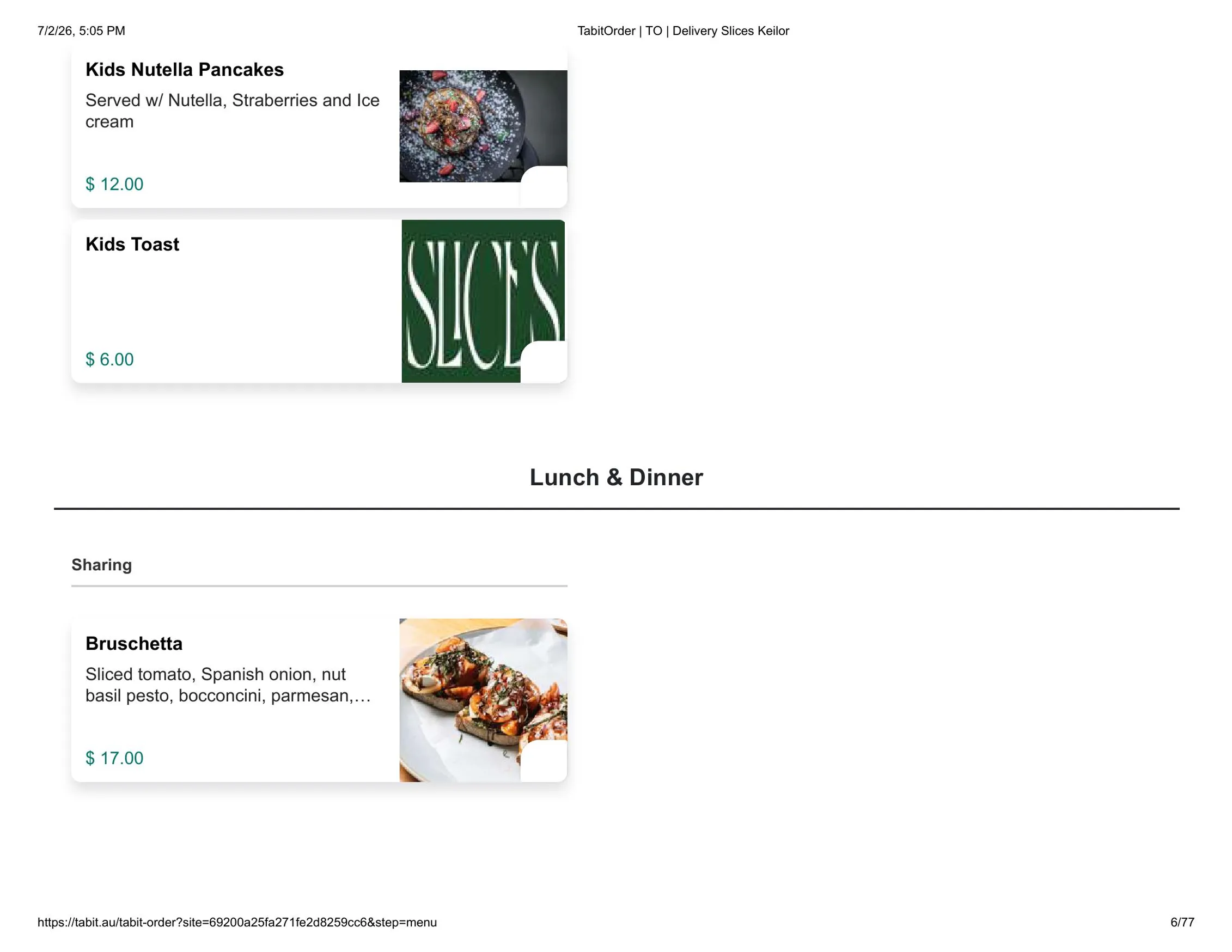 Slices Restaurant Keilor menu, page 6