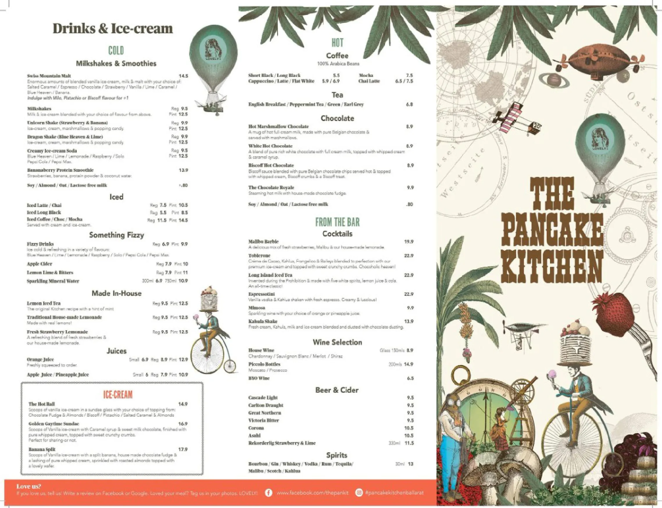 The Pancake Kitchen menu, page 2