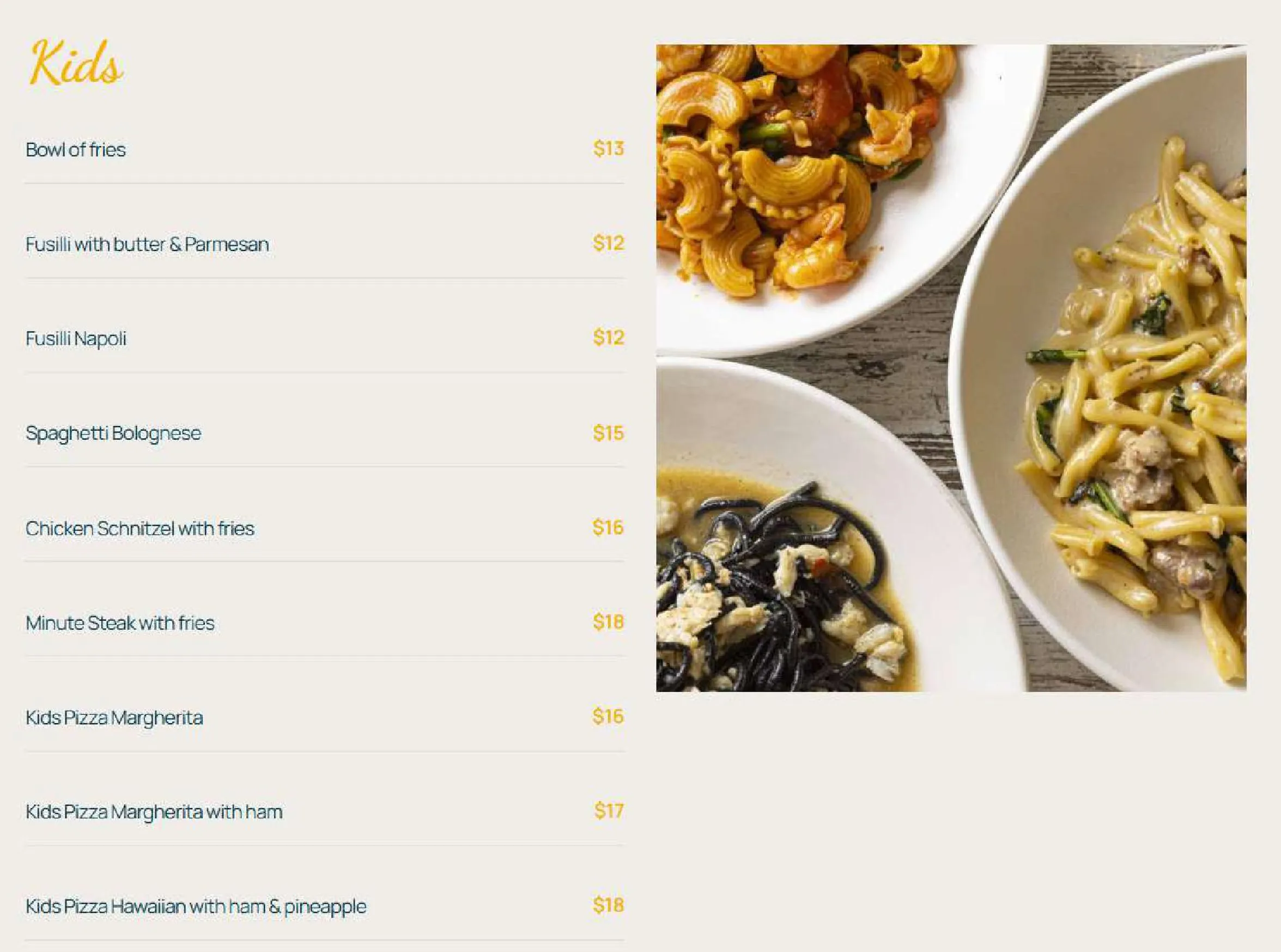 Capriccio Osteria menu, page 7
