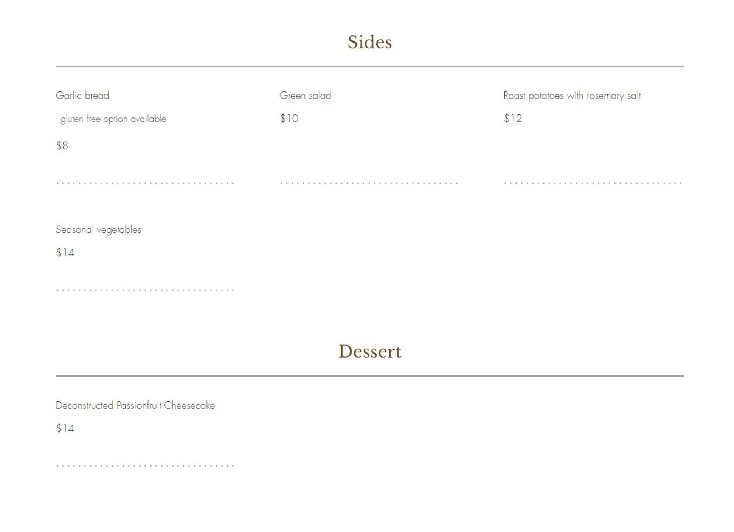 Charbel's menu, page 4