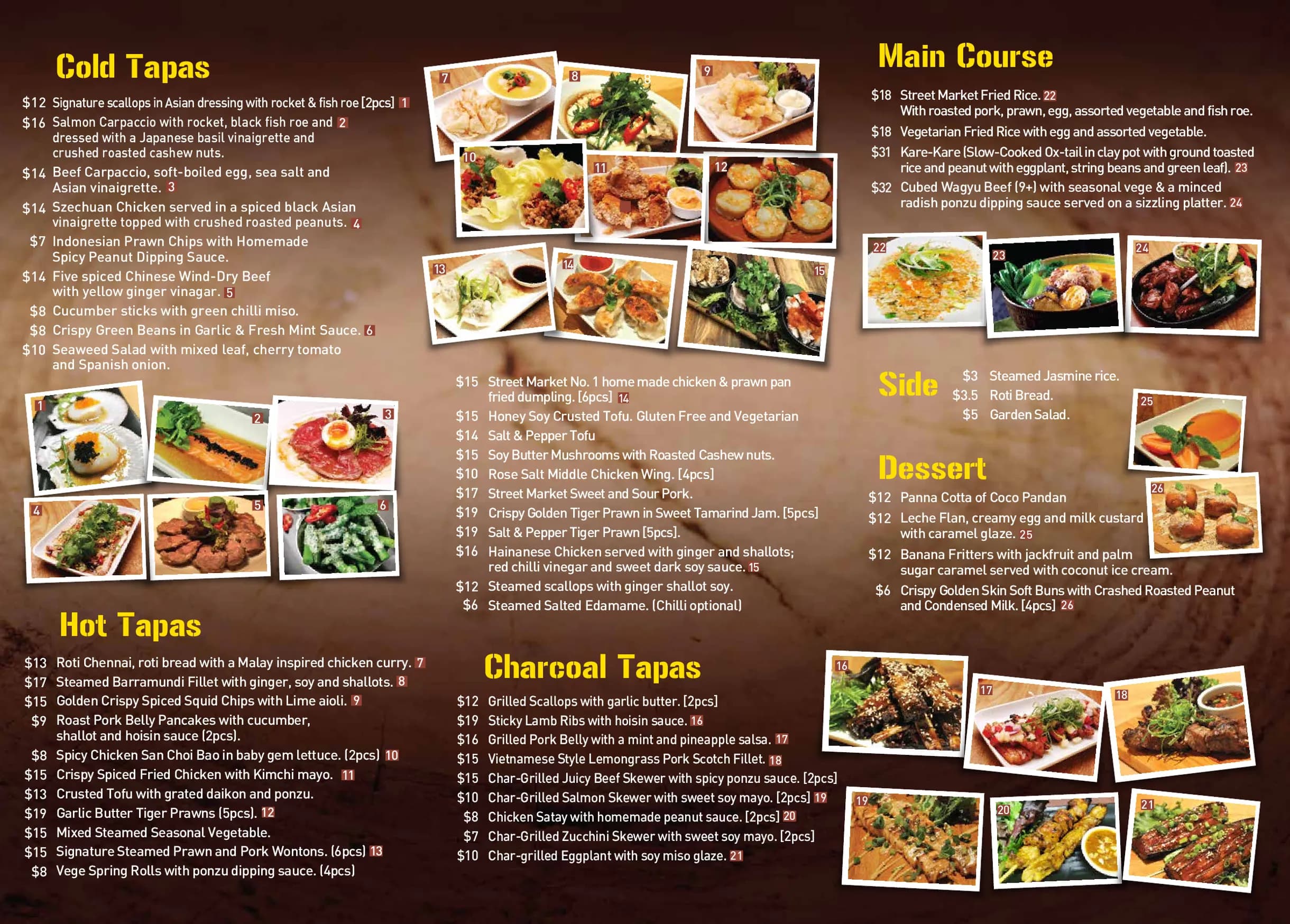 Street Market Asian Tapas Bar & Restaurant Kirribilli menu, page 2