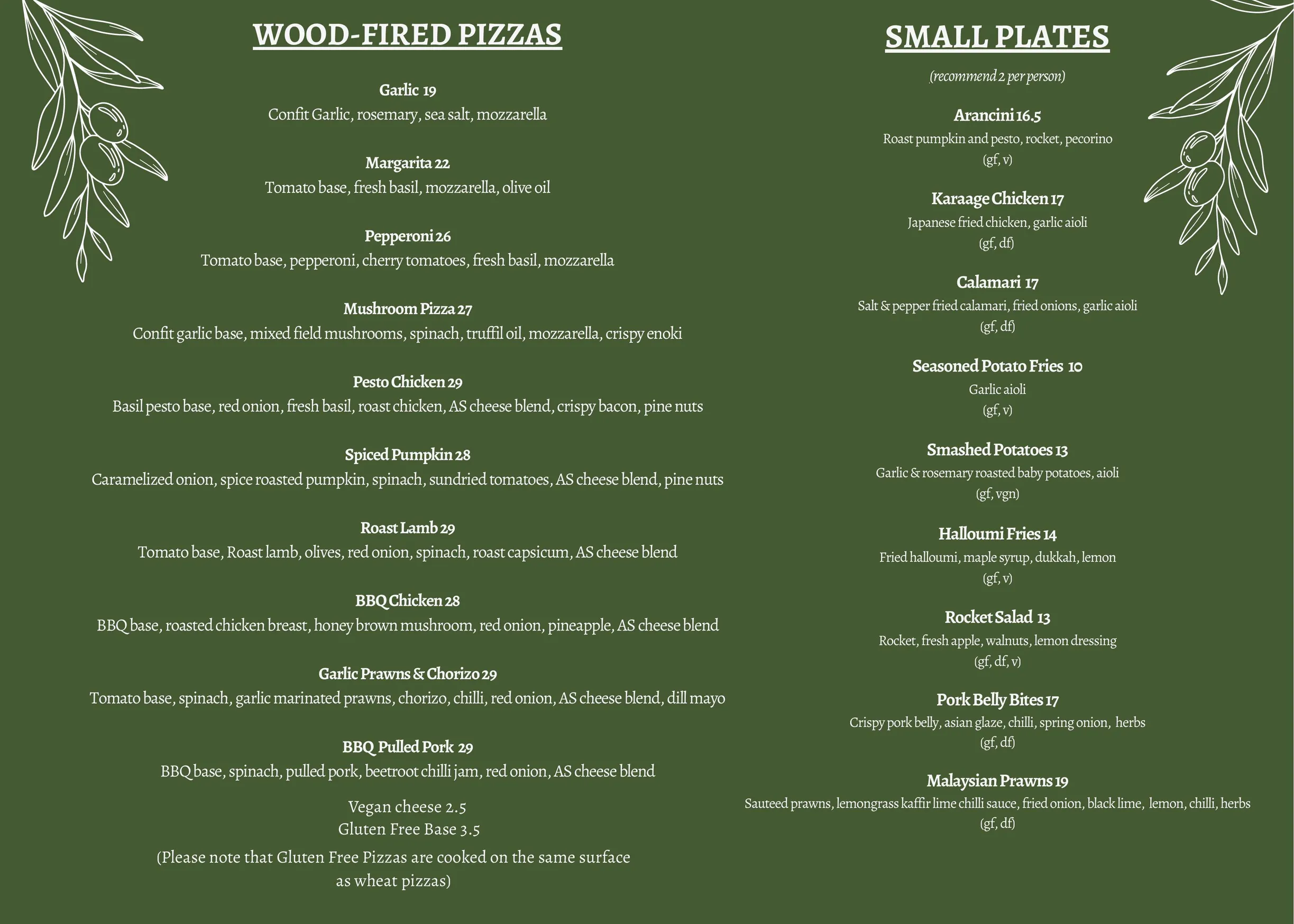 Angie Sue menu, page 3