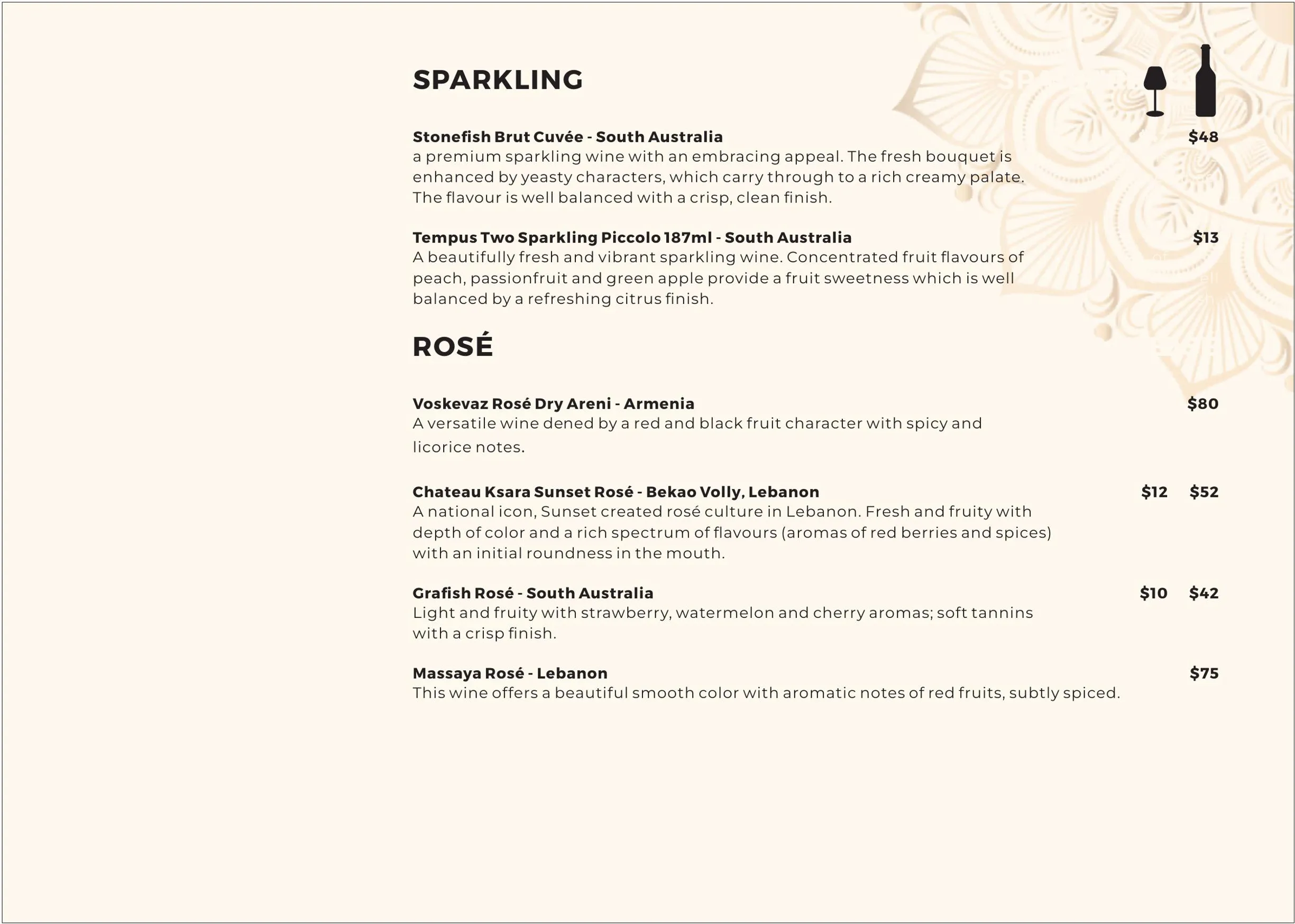 Fattoosh Lebanese Restaurant menu, page 11