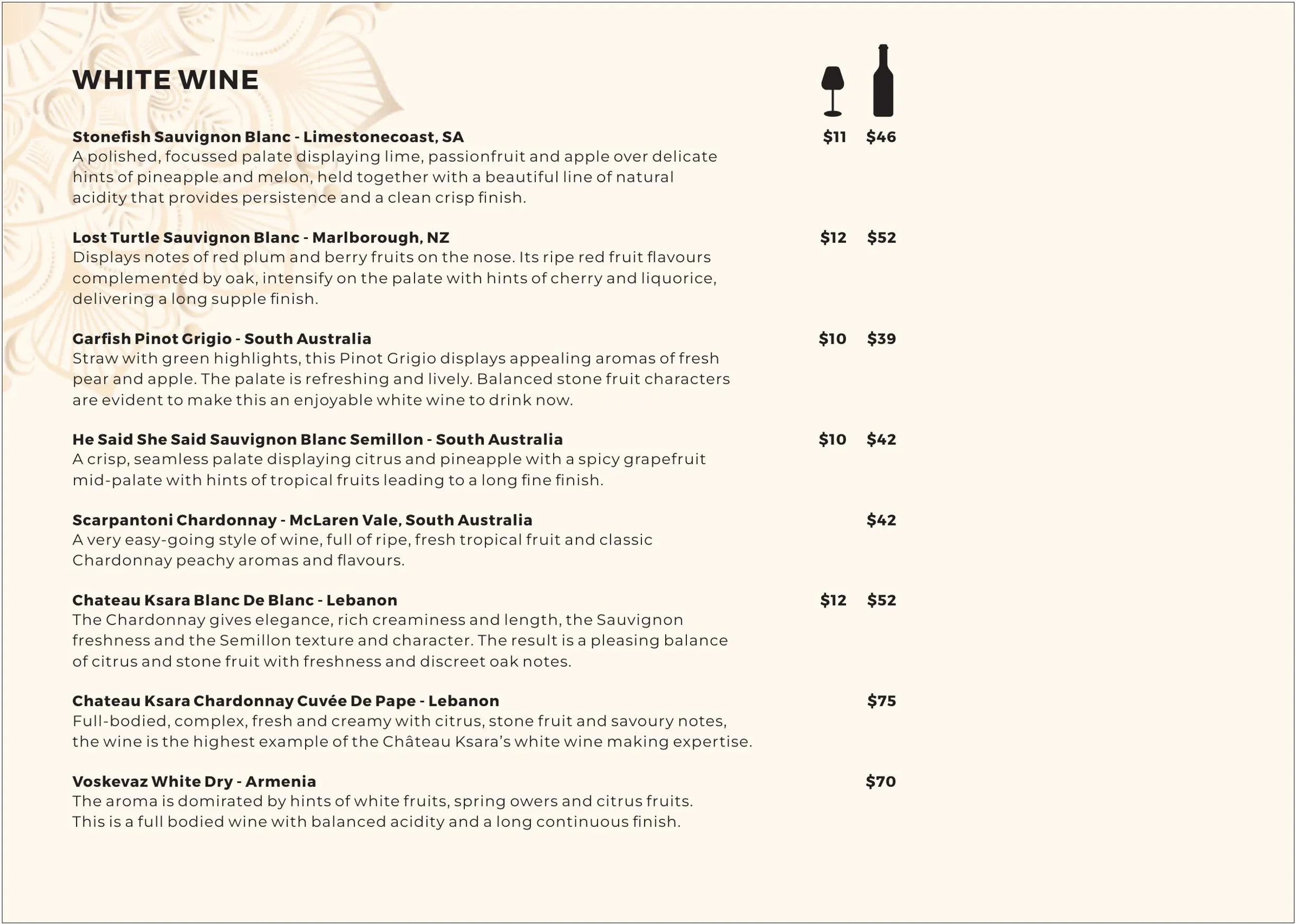 Fattoosh Lebanese Restaurant menu, page 12