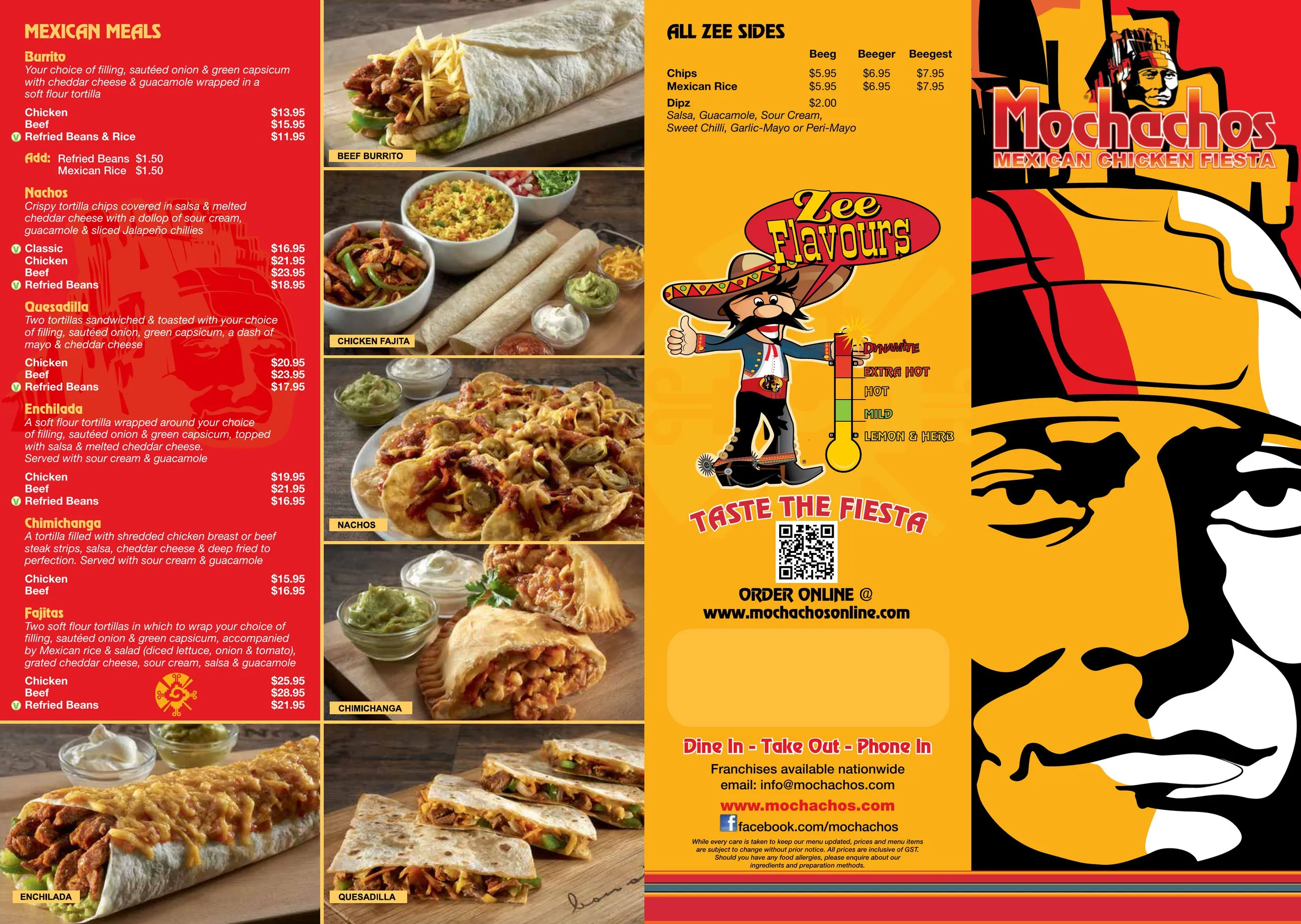 Mochachos menu, page 2