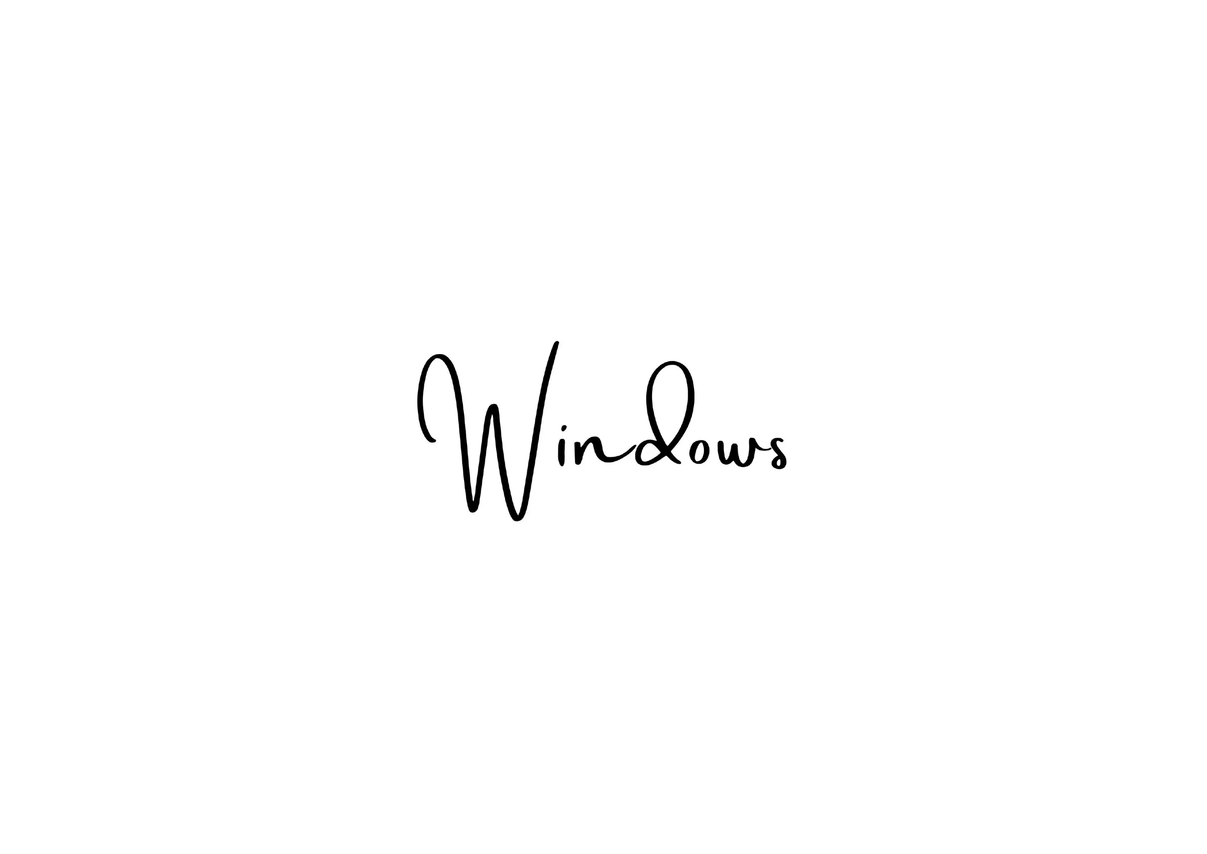 Windows Restaurant menu, page 1
