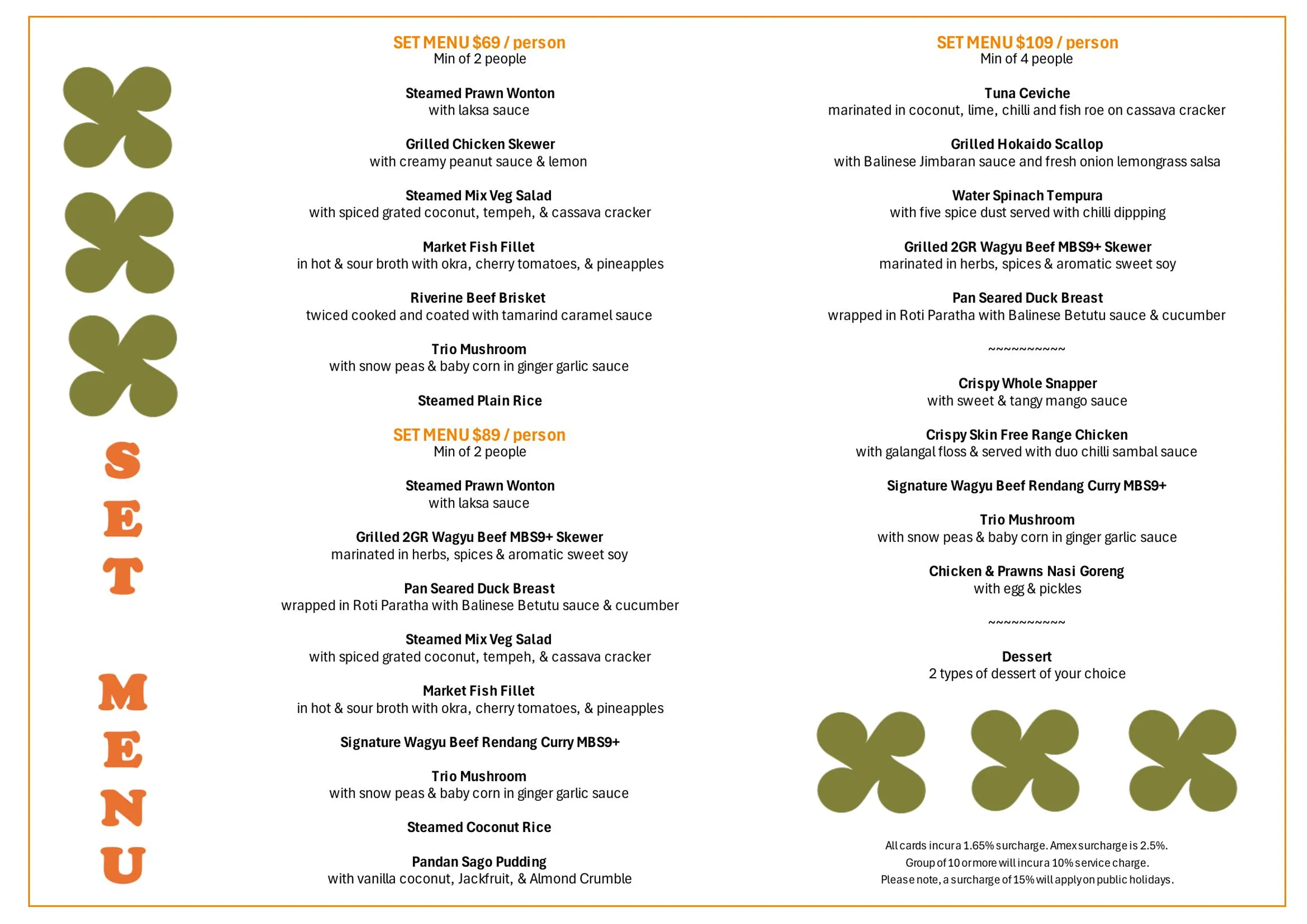 Aroma of Indonesia menu, page 2